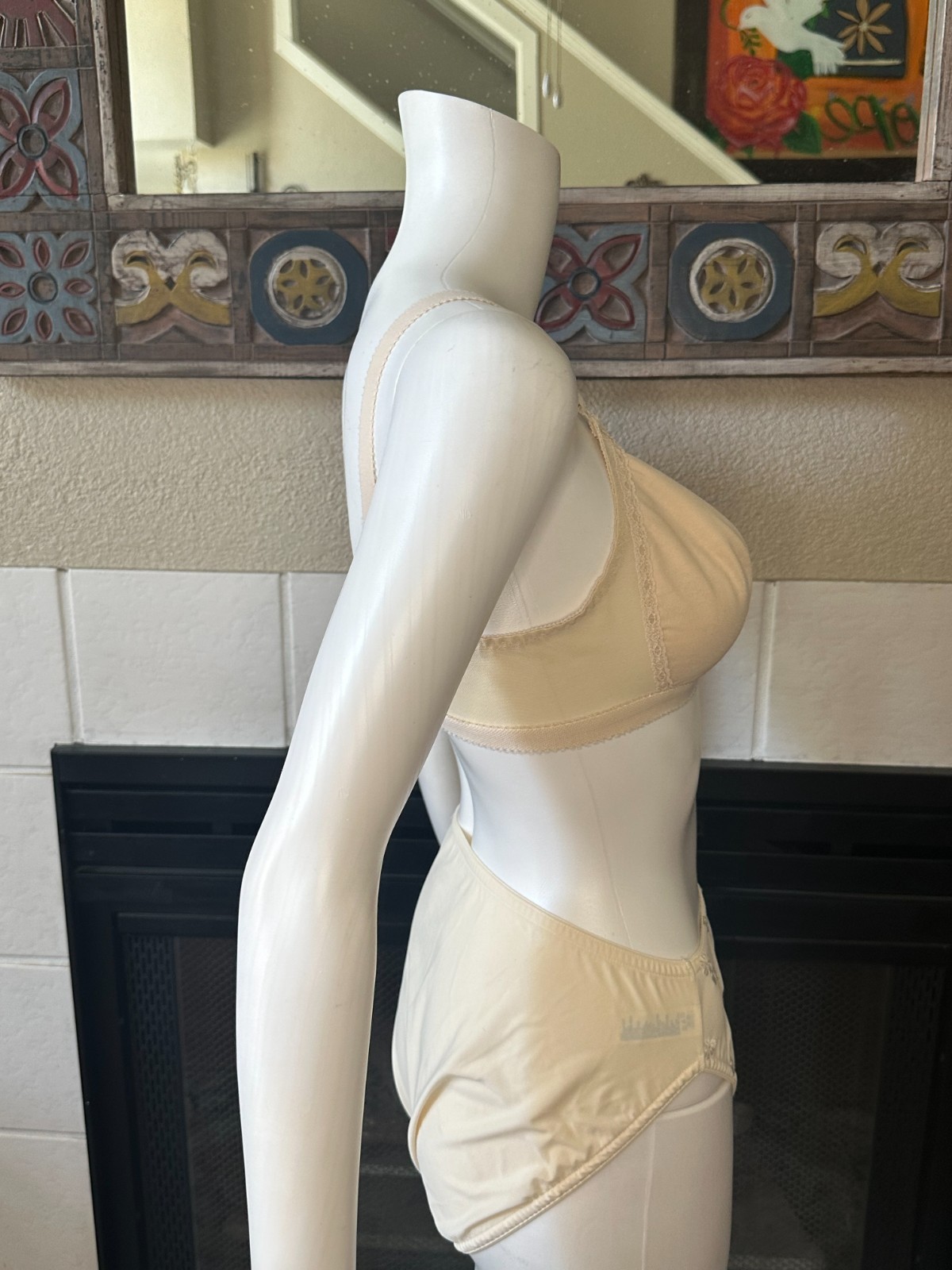 Collectible L Warner’s Flower Charms bottoms matching braziers lingerie set