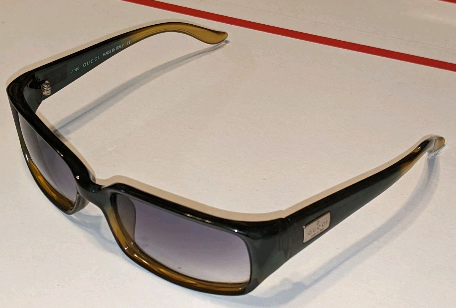 Vintage GUCCI Optyl Sunglasses GG 2455/S 120mm 54-17 Made in Italy