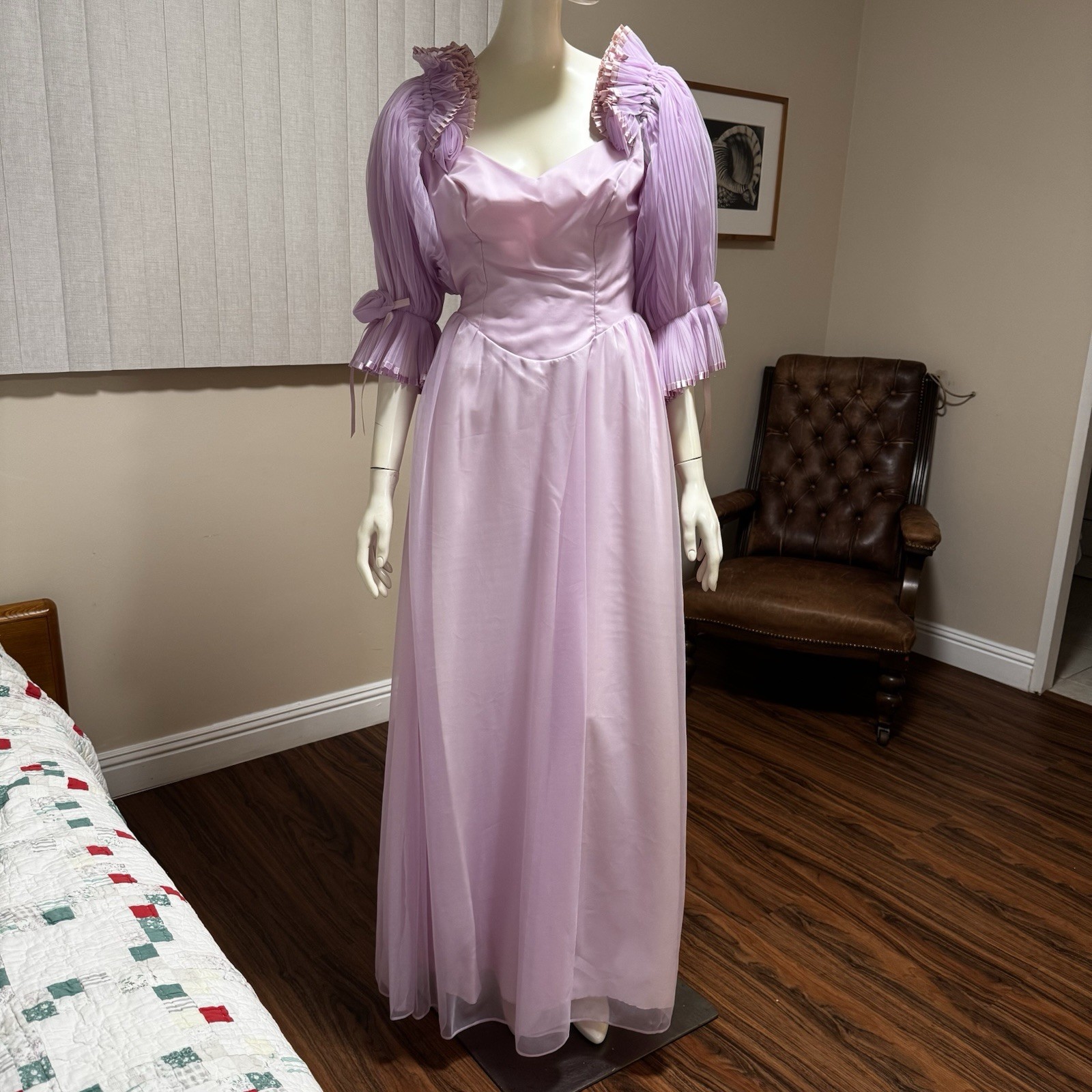 VTG Dance Allure Gown Prom Dress Womens 16 Lavender Pageant Bridal 80s USA NWT