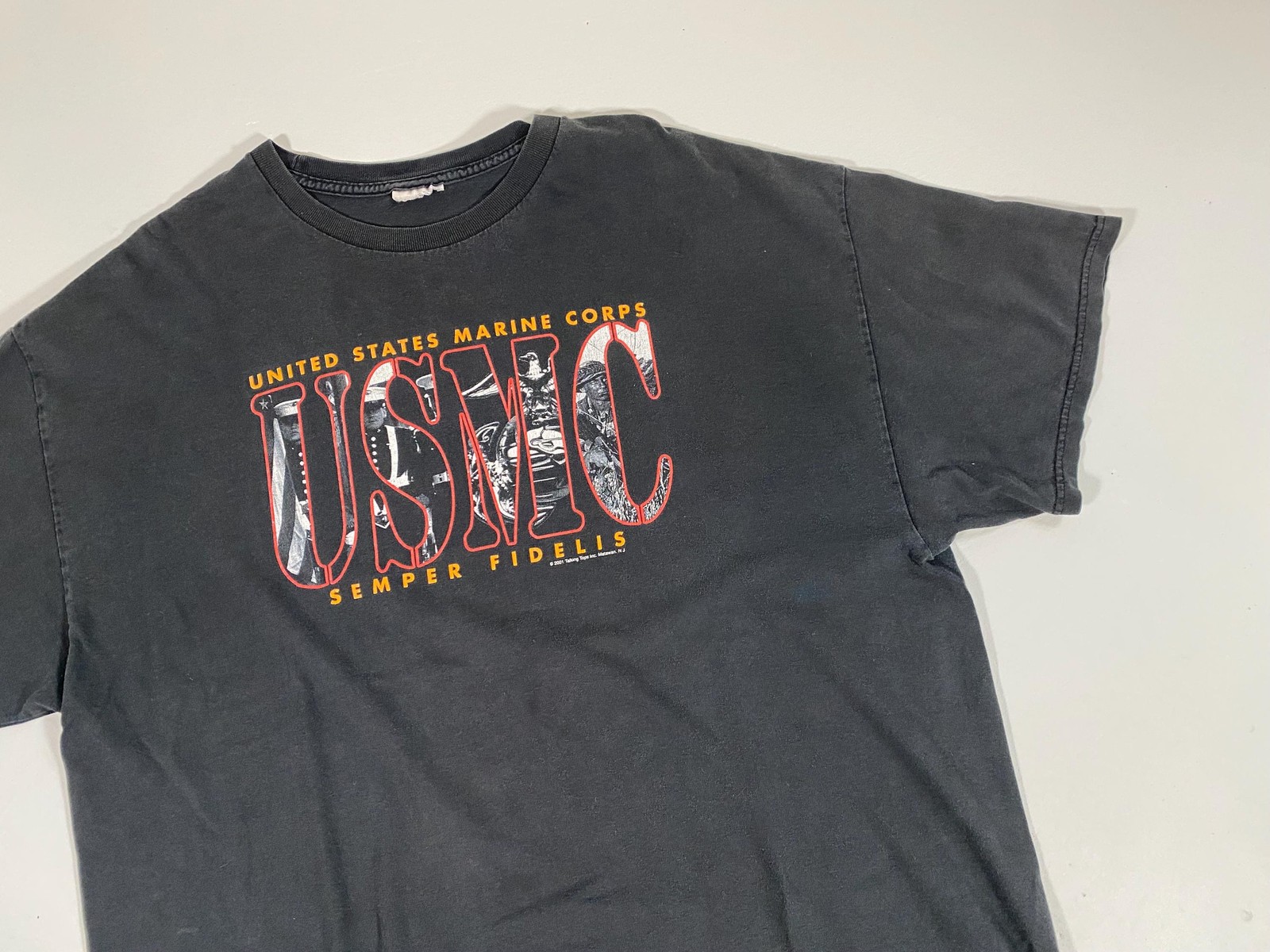 Vintage Y2k USMC Semper Fidelis Graphic T-Shirt – United States Military Shirt