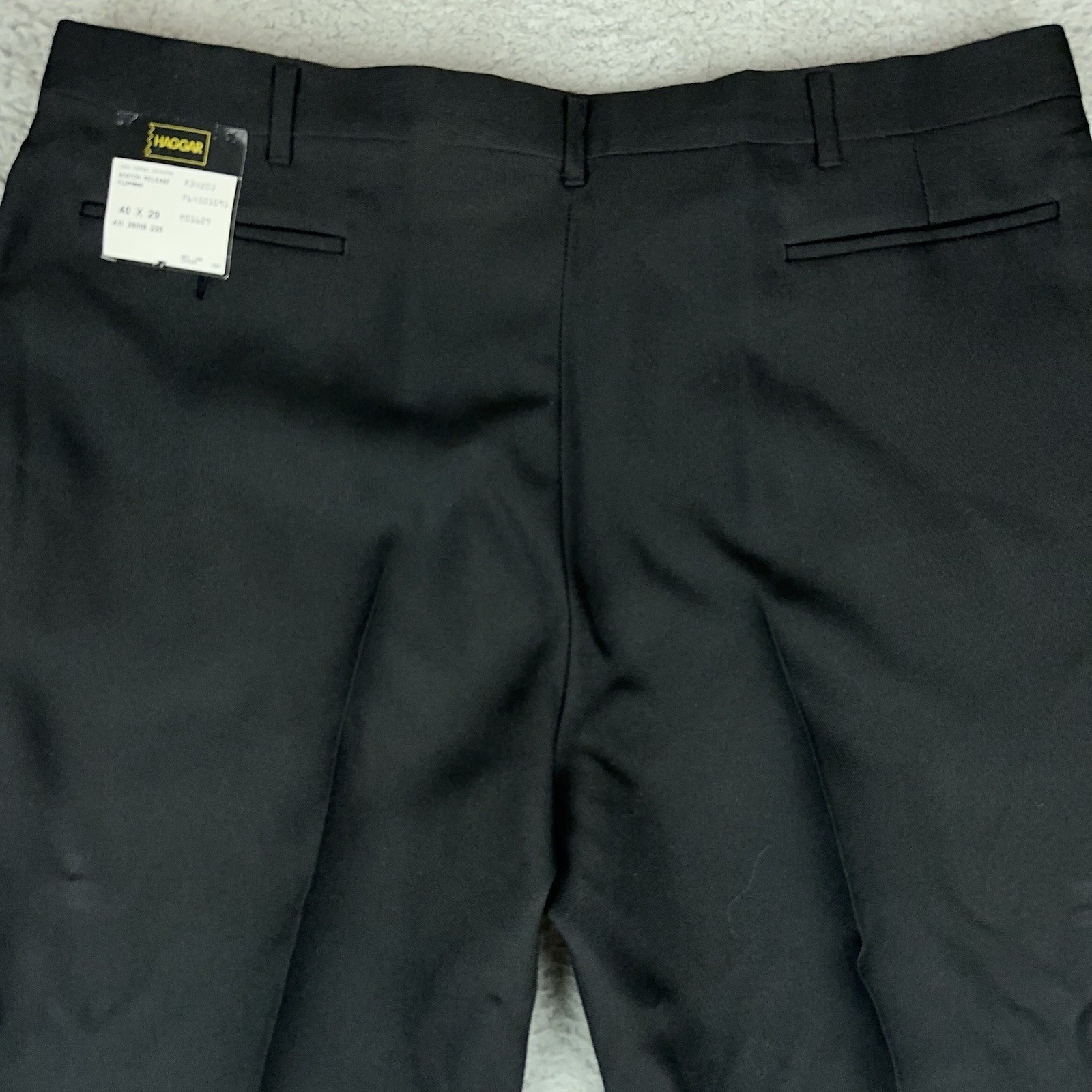Vintage Deadstock Haggar Slacks 40 X 29 Black Polyester