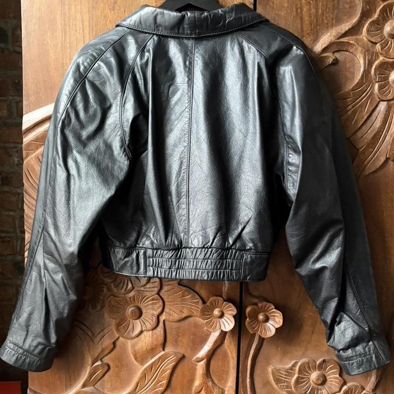 Vintage 80s Women’s WILSONS LEATHER Cropped Motorcycle Jacket Size S