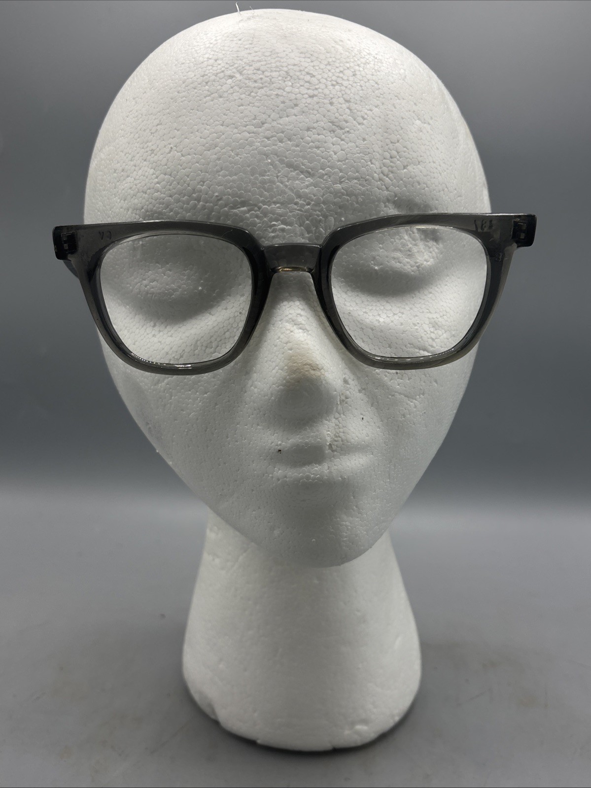 Vtg 60s Clear View Frames Eyeglasses Smoke Green Gray Johnny Depp 48 Nerd