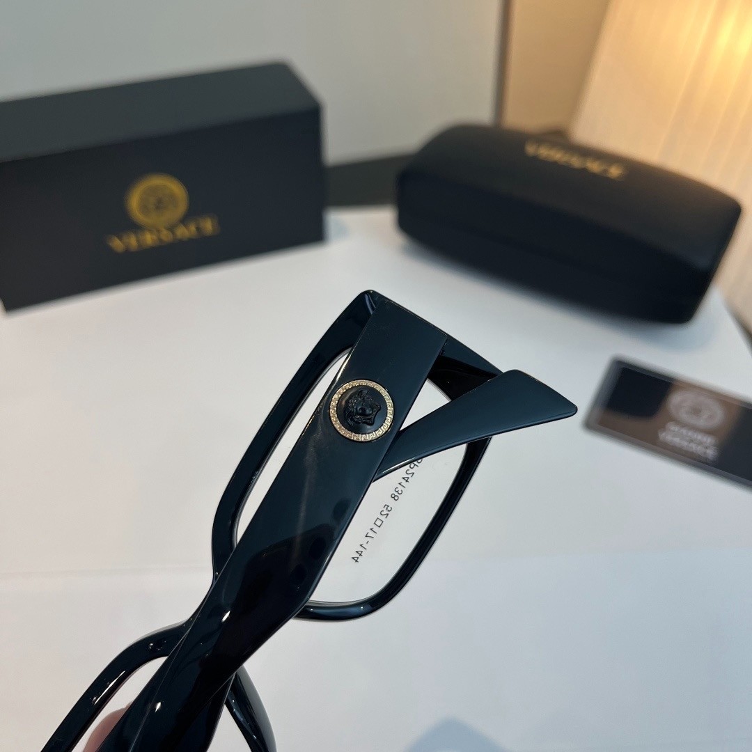 Versace GP24138 52 17-144mm Classic Black Square Unisex Clear Sunglasses New