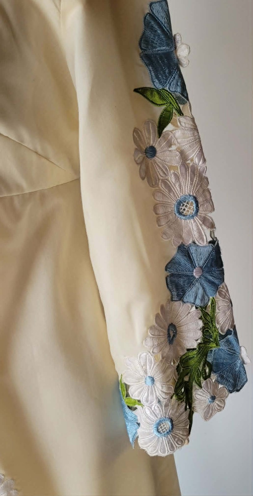 Vintage Tesoro’s Manila Philippines Embroidered Maxi Dress Designer 1970’s Bride