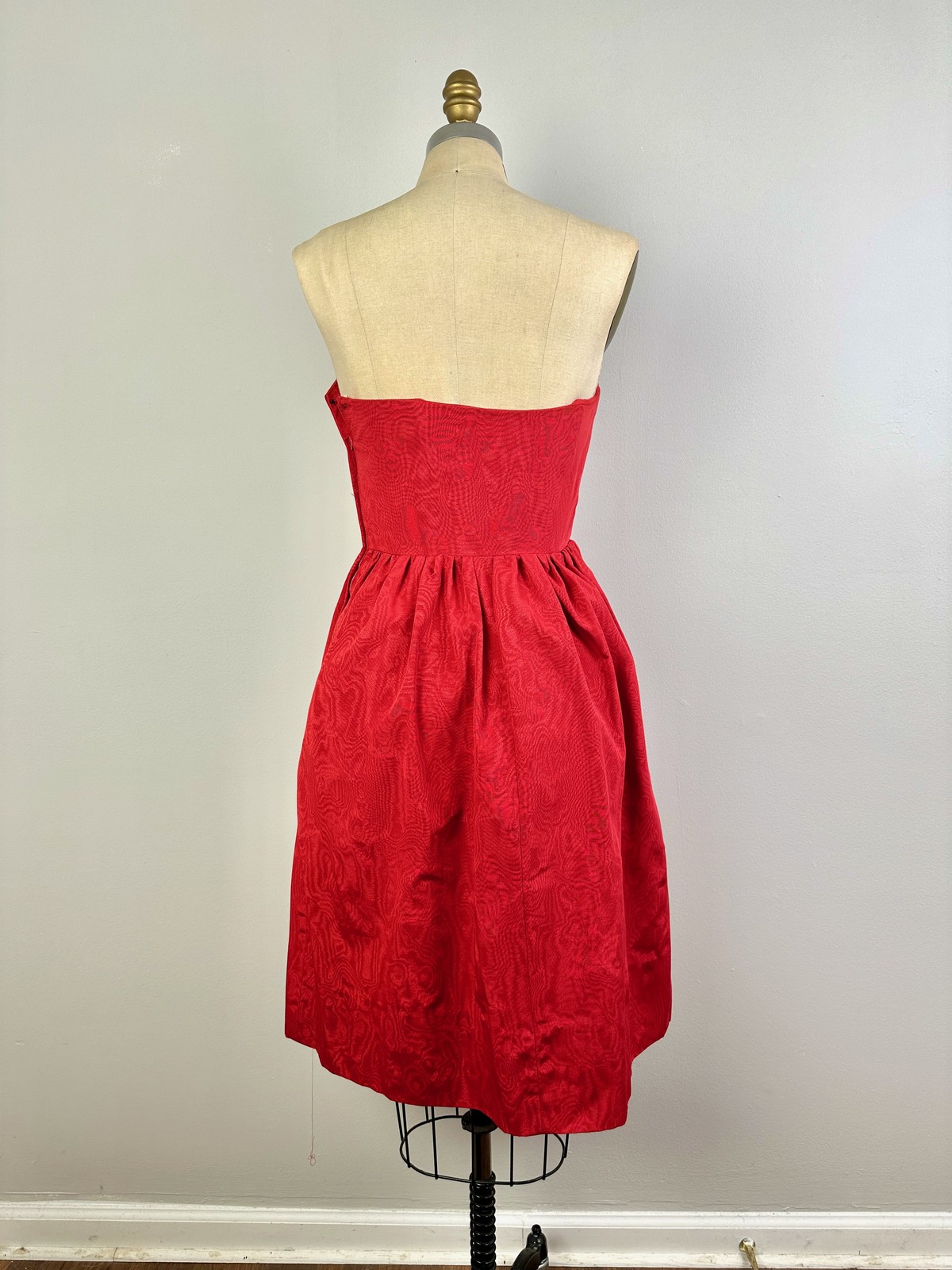 Vintage 60s Party Dress Red evening formal cocktail gown