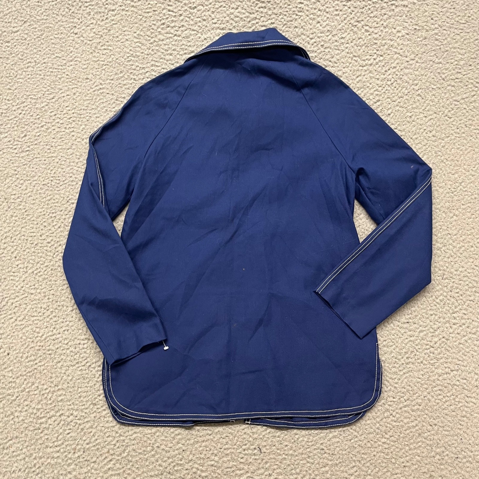 White Stag Jacket Womens S Blue 70’s Full Zip Mechanic Work Wear Made In USA