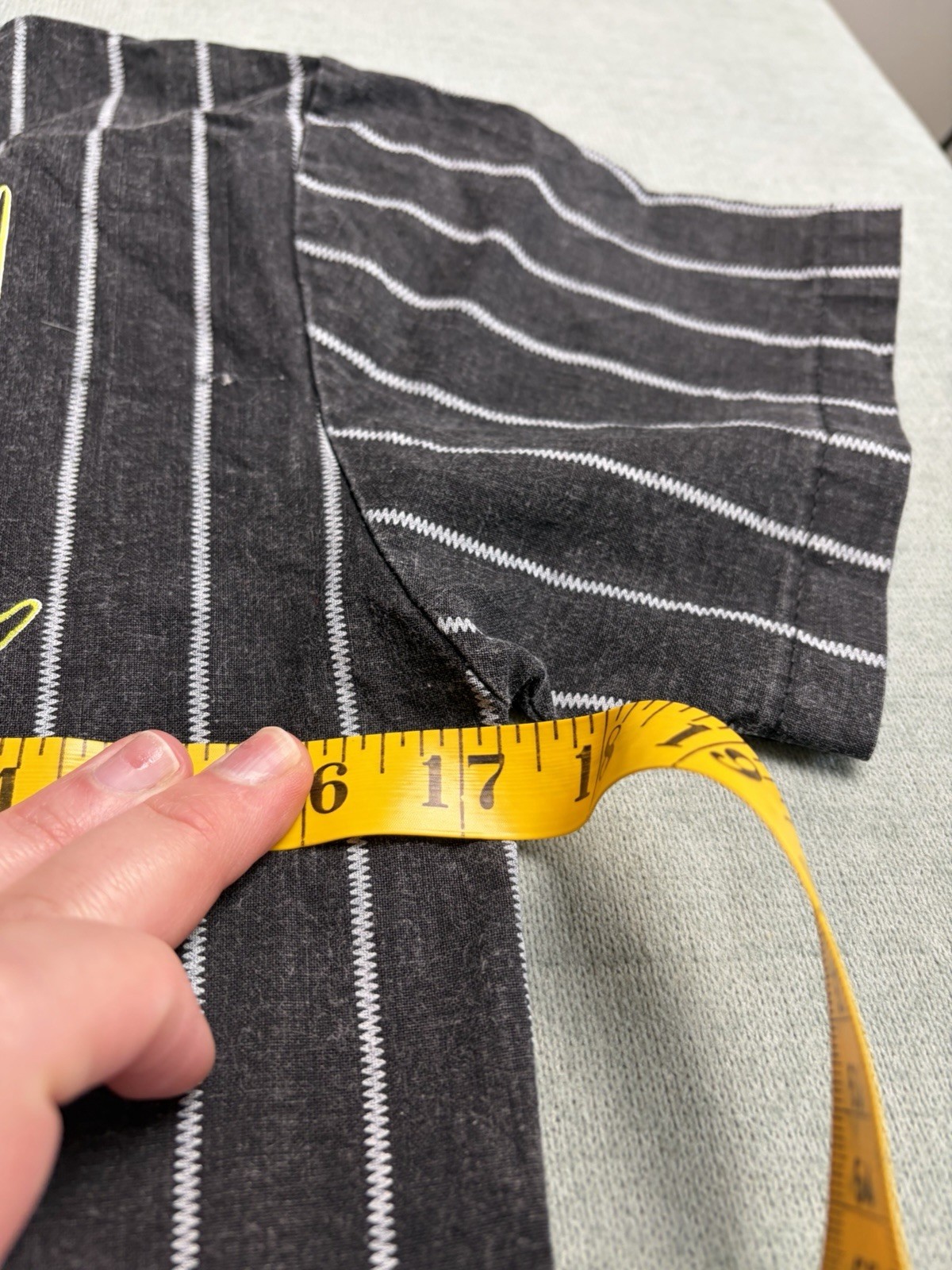 Batman 1991 Vintage Pinstripe RARE Shirt Baseball Style 24x17inches Sz 12Y