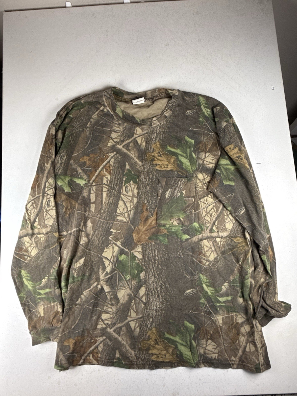 Vintage Liberty Realtree Camo Pocket T Shirt Mens 2XL Sleeve Hunting 90s