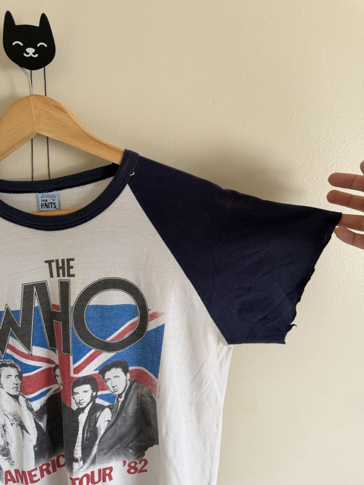 1982 Vintage 80s THE WHO AMERICAN TOUR ’82 Concert T-Shirt Cut Sleeve Men SZ L
