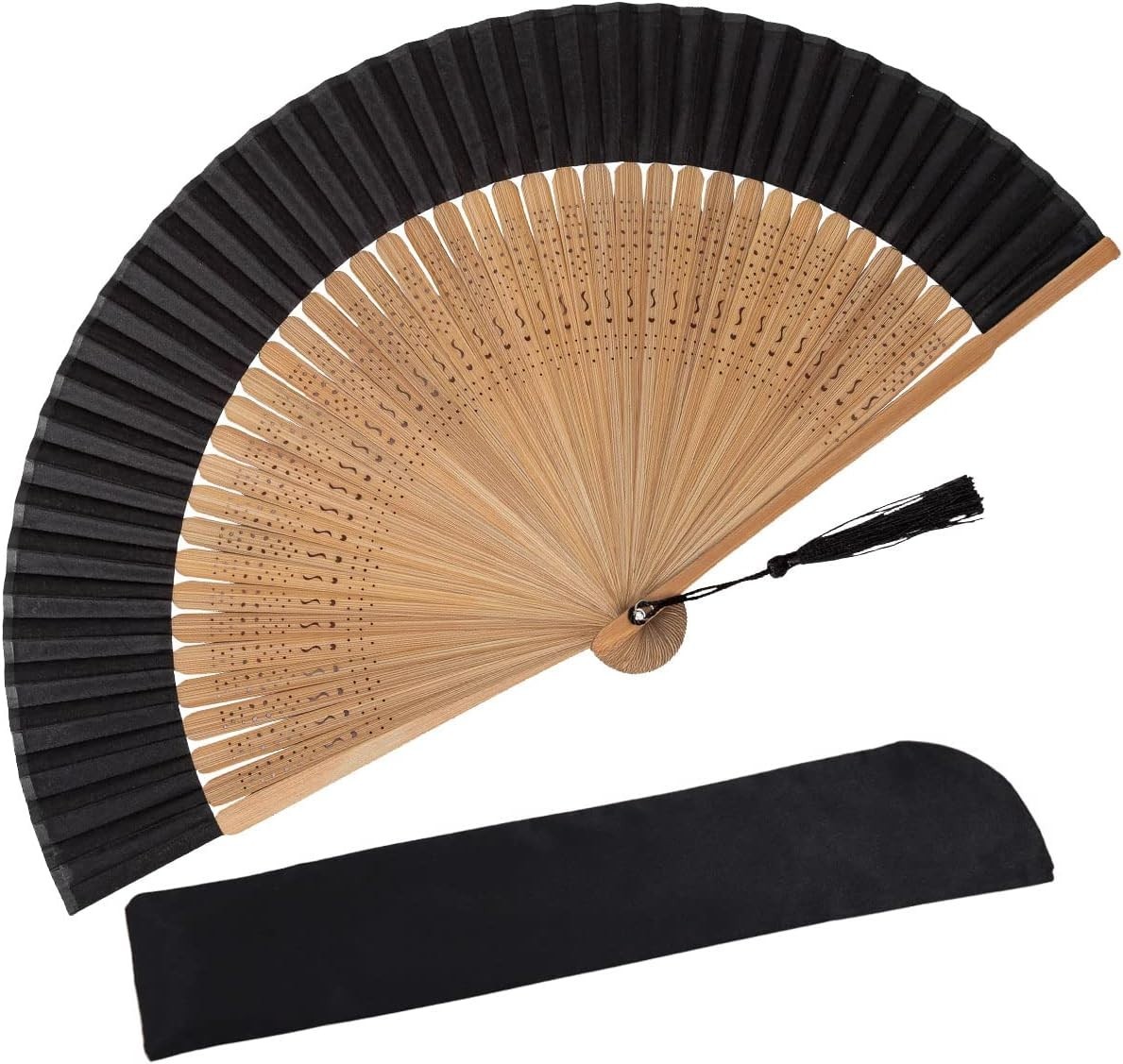 Foldable Bamboo Silk Hand Fan for Women Dance Wedding Party Decor