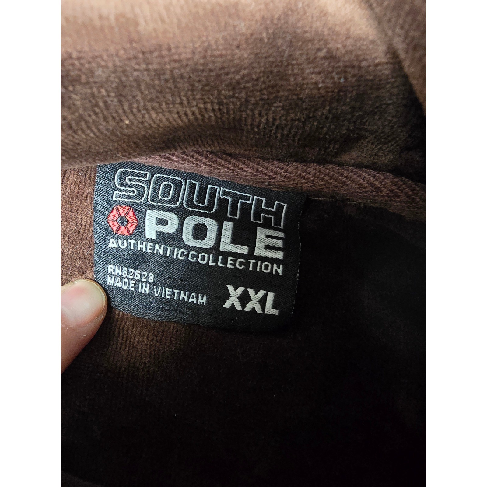 Vintage Southpole Velour Tracksuit Men 2XL Brown Full Zip Y2K Baggy Hip Hop Read