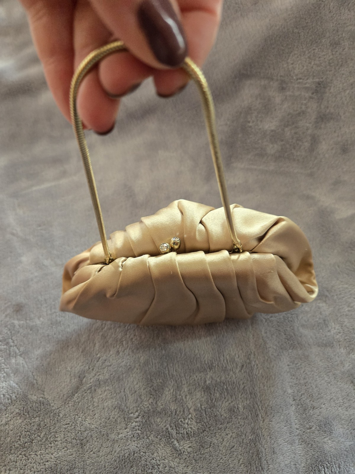 Vintage Hand Clutch From Daytona Champagne Colored