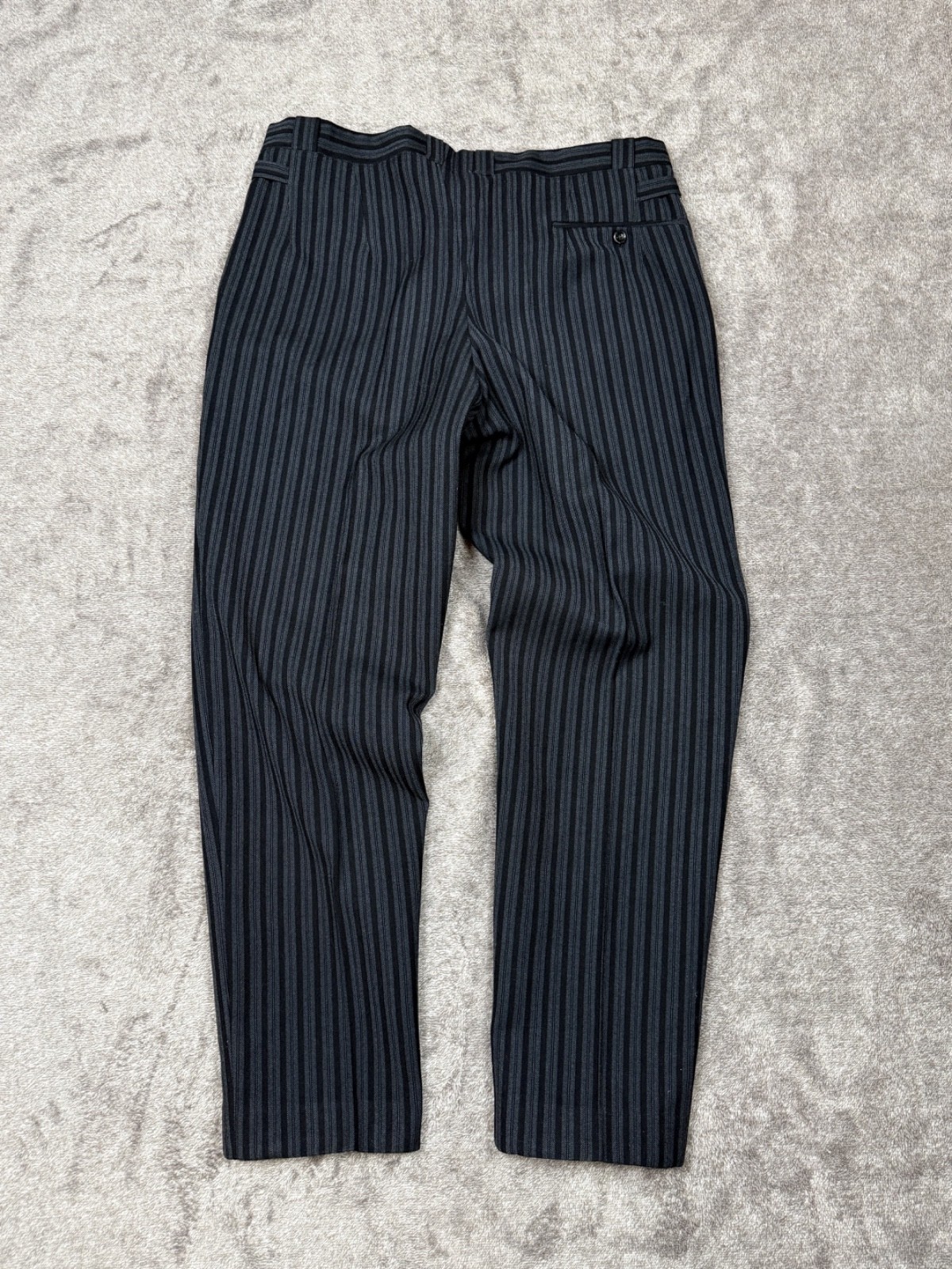Vintage 1950’s European Morning Fishtail Suspender Buckle Stripped Trouser Pants
