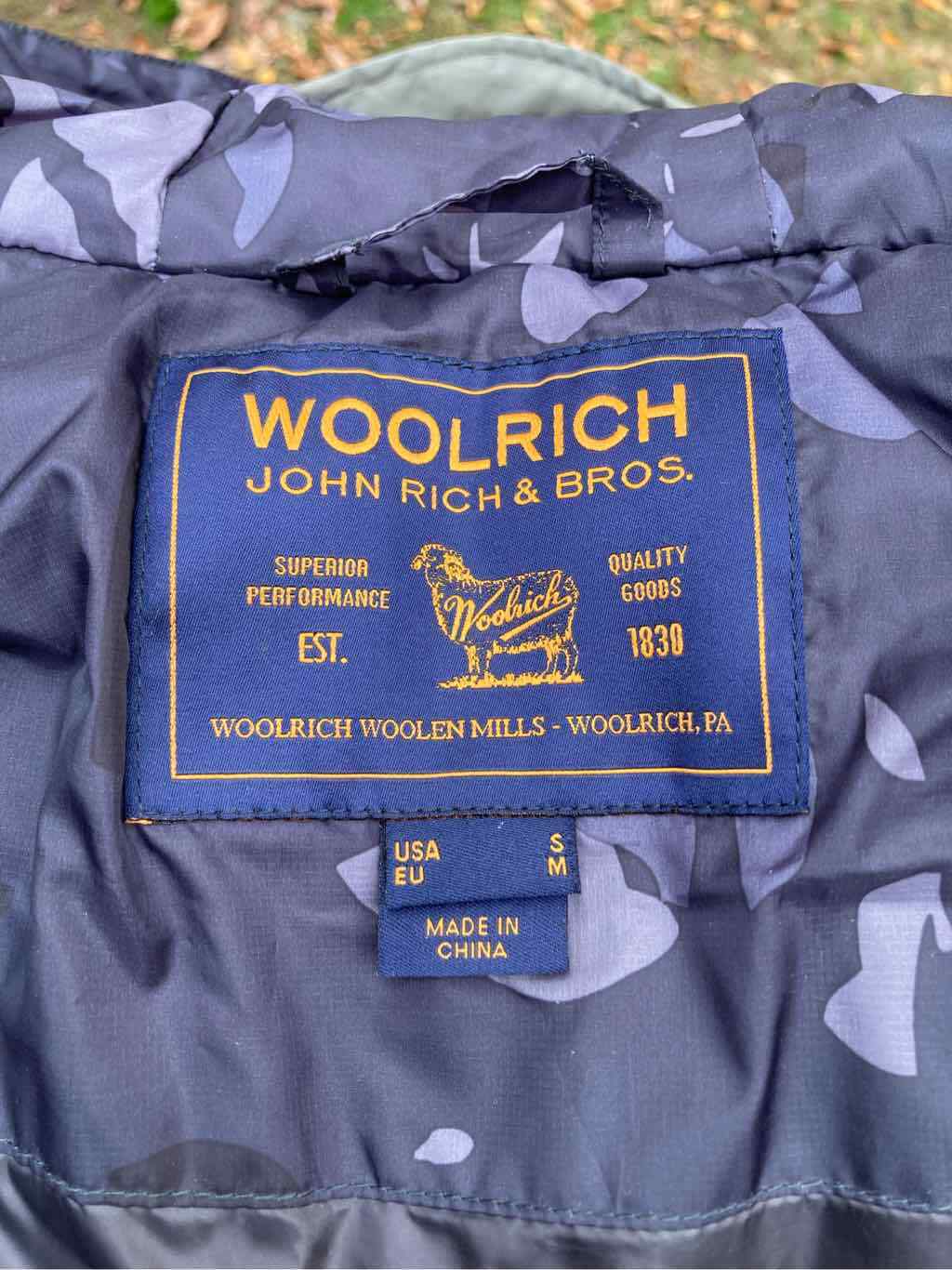 Woolrich John Rich Mens Mountian Parka Green Blue Cano Small NWT Msrp 1150