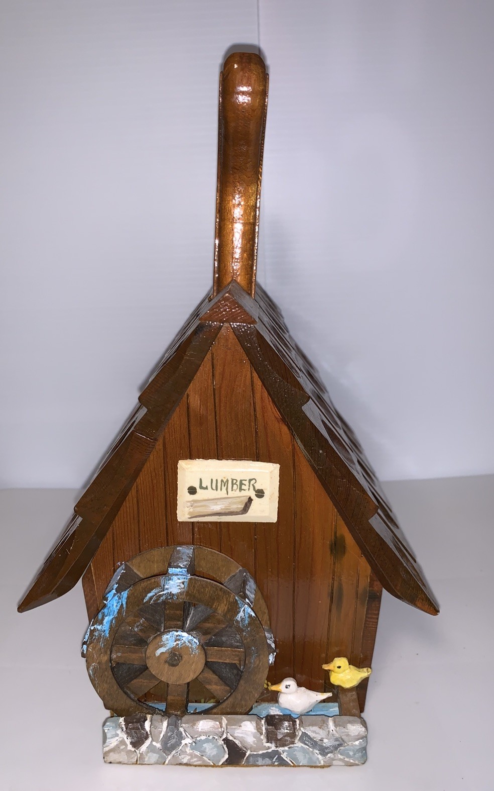Vintage Maurice Batson Lumber Mill Folk Art Wooden House Purse Cottagecore