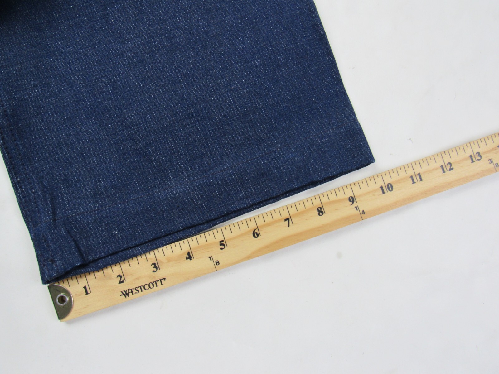 Vtg NOS 1970s Swaby’s Selvedge Bell Bottom Jeans Raw Denim High Waist 22.5 x 32