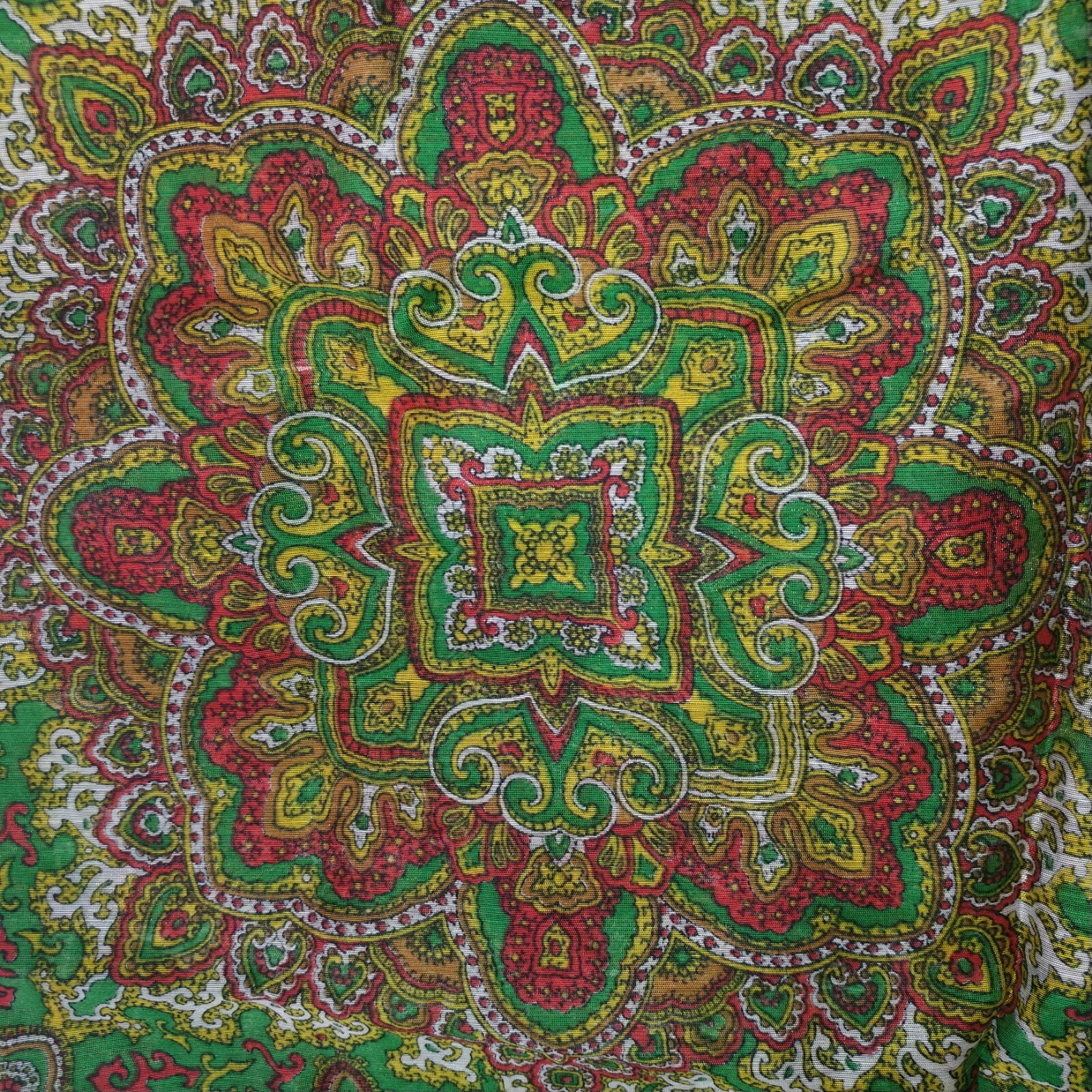 Vintage Marvin Accessories Square Scarf Multi-Color Green