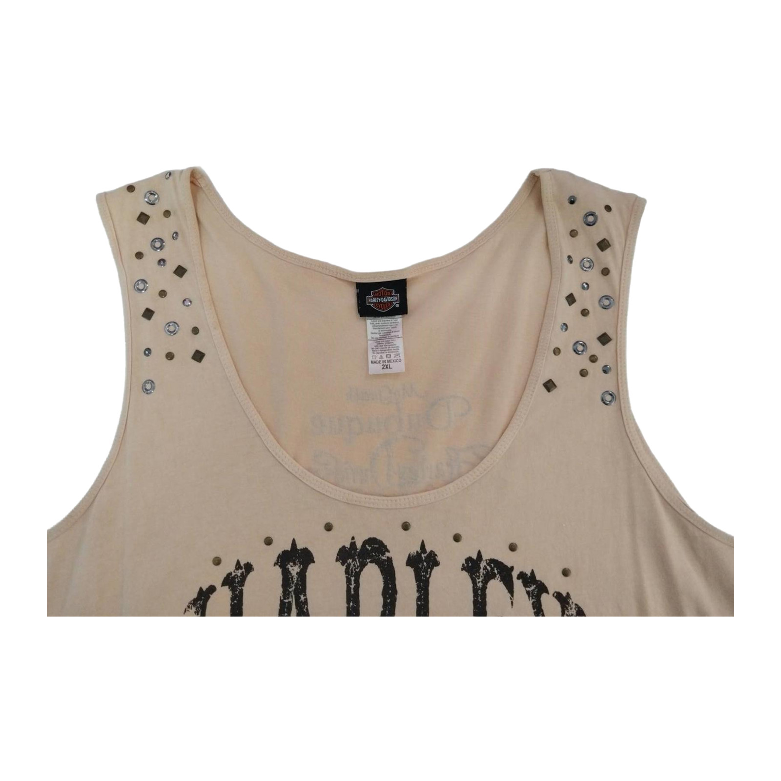 Harley Davidson Women’s Endless Passion Studded Tank Top Beige 2XL