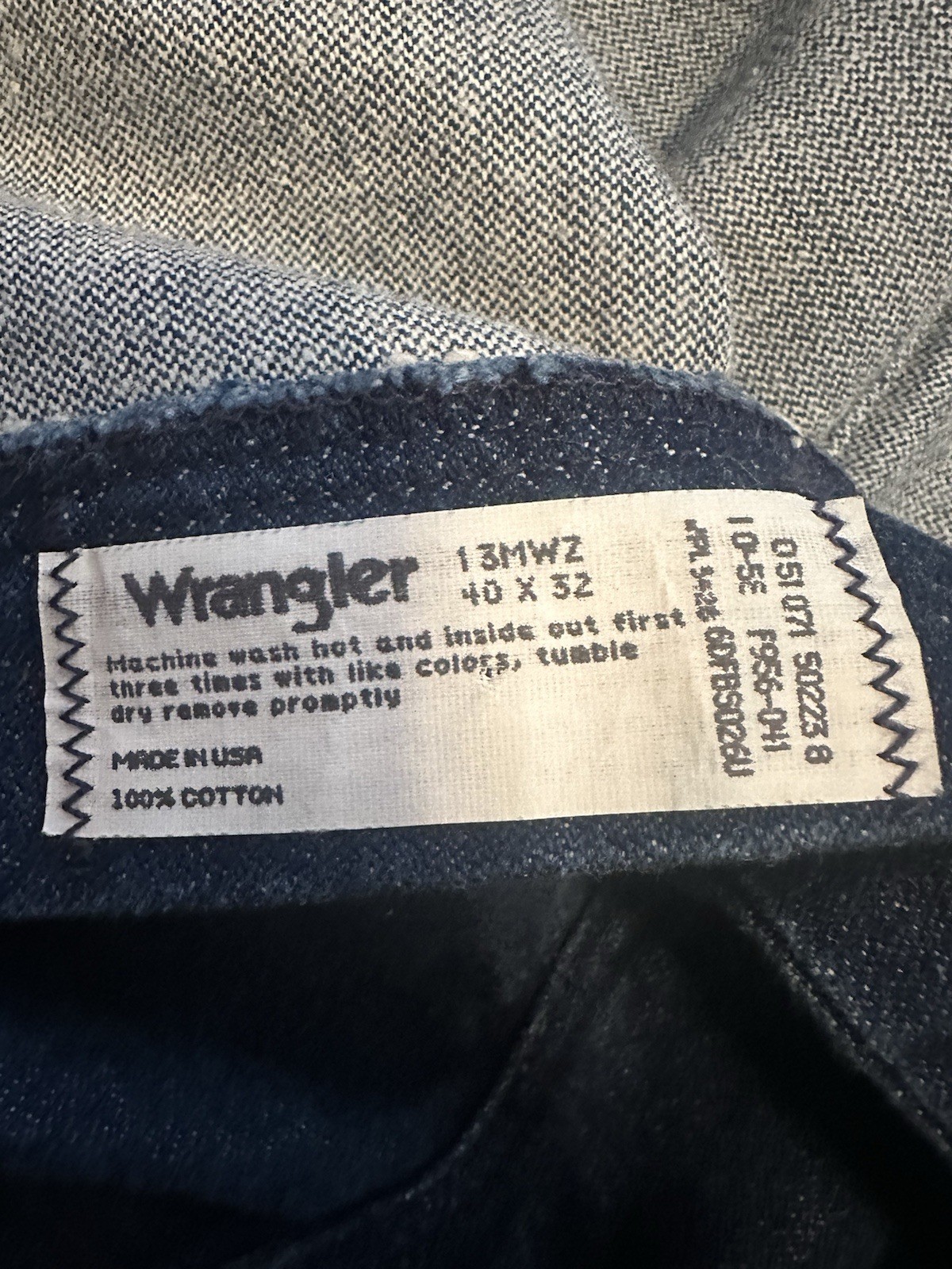 Wrangler 13MWZ Cowboy Cut Jeans Mens 40×32 Blue Made in USA