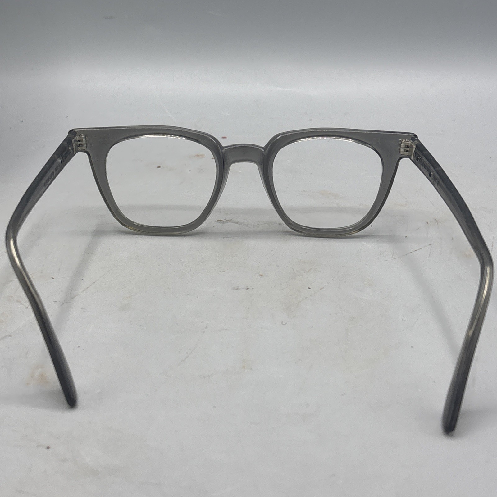 Vtg 60s Clear View Frames Eyeglasses Smoke Green Gray Johnny Depp 48 Nerd