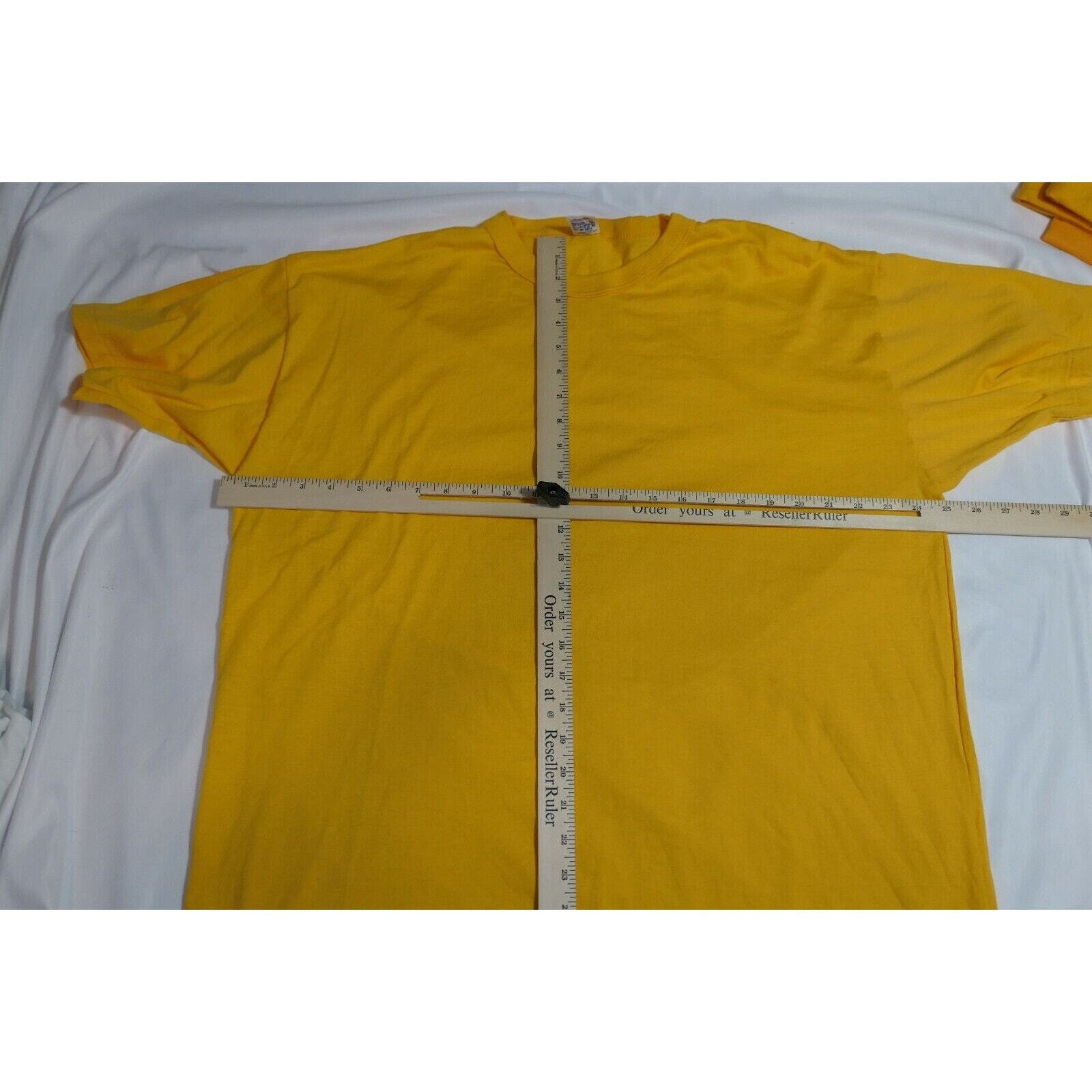 LOT OF 3 – NEW 80s Vintage Men’s 3XL XXXL 50/50 RUSSELL Gold Yellow T-shirt