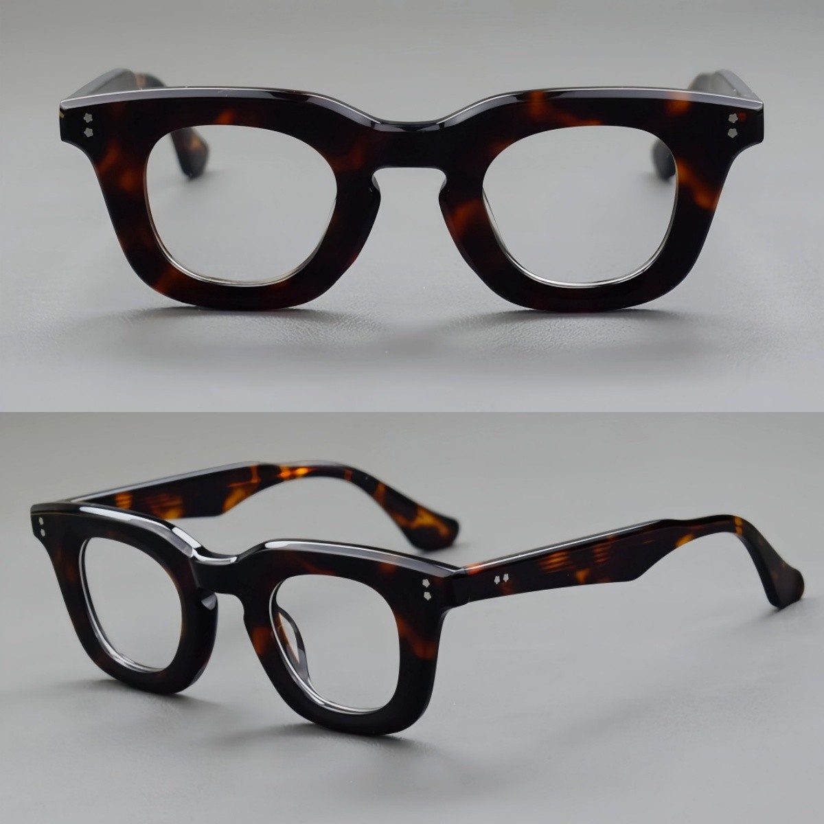 Square Retro Acetate Eyeglasses Frames Thick Glasses Frame Women Men Eyewear
