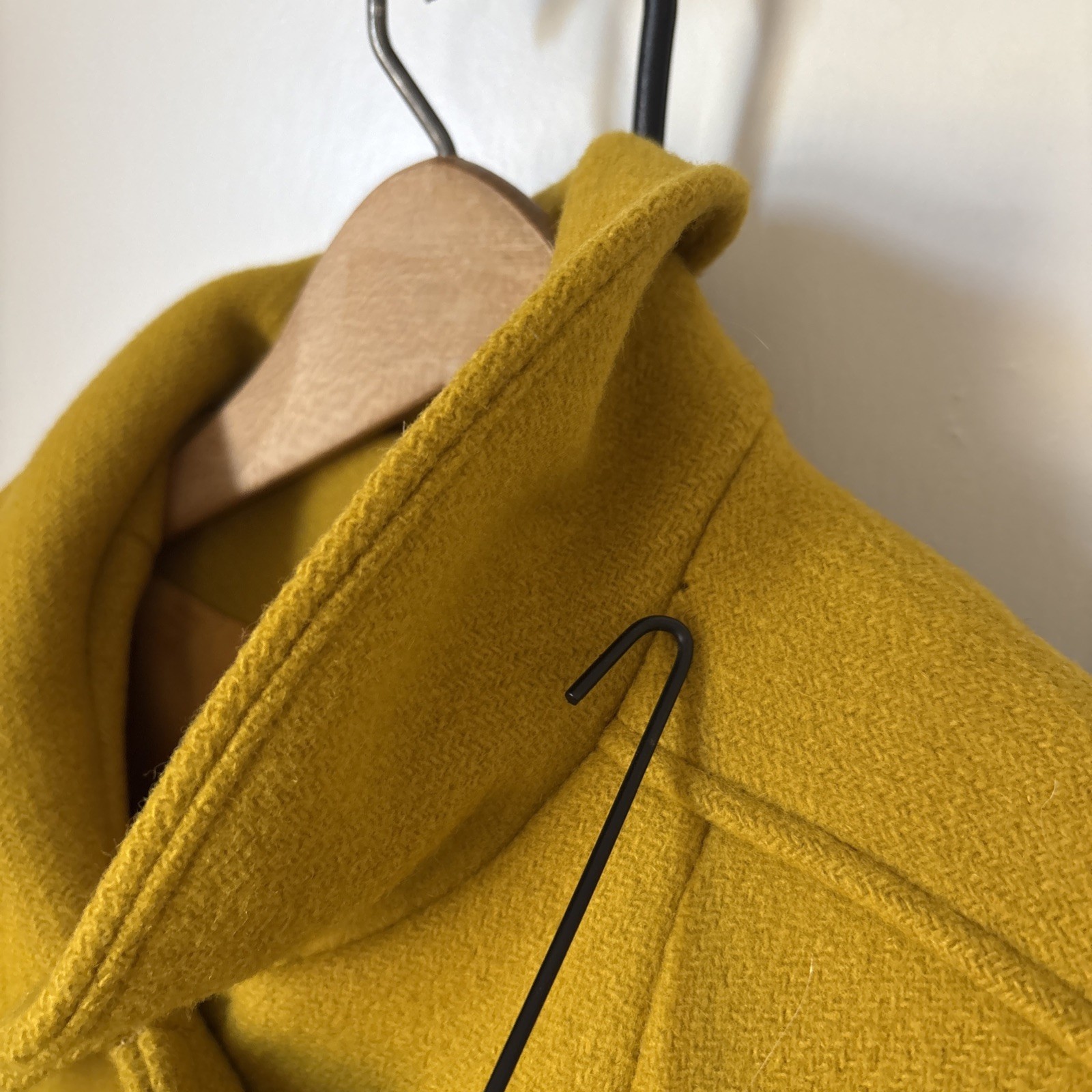 VTG 60s Mustard Yellow Wool Turnlock Swing Coat Coach Bonnie Cashin Style MCM