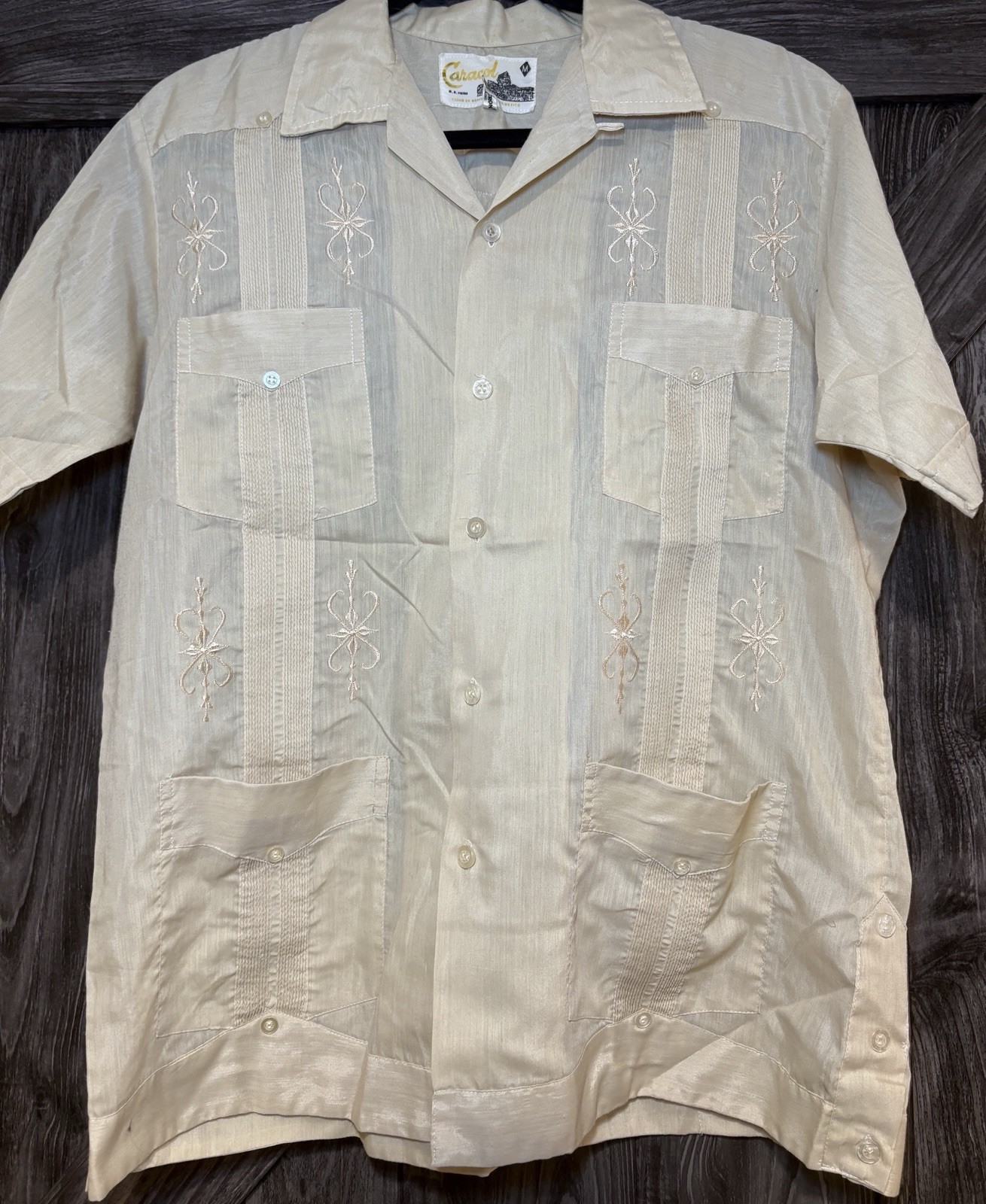 Cuban D’Accord Guayabera Resort Vacation Shirt Men’s Medium Classic VTG