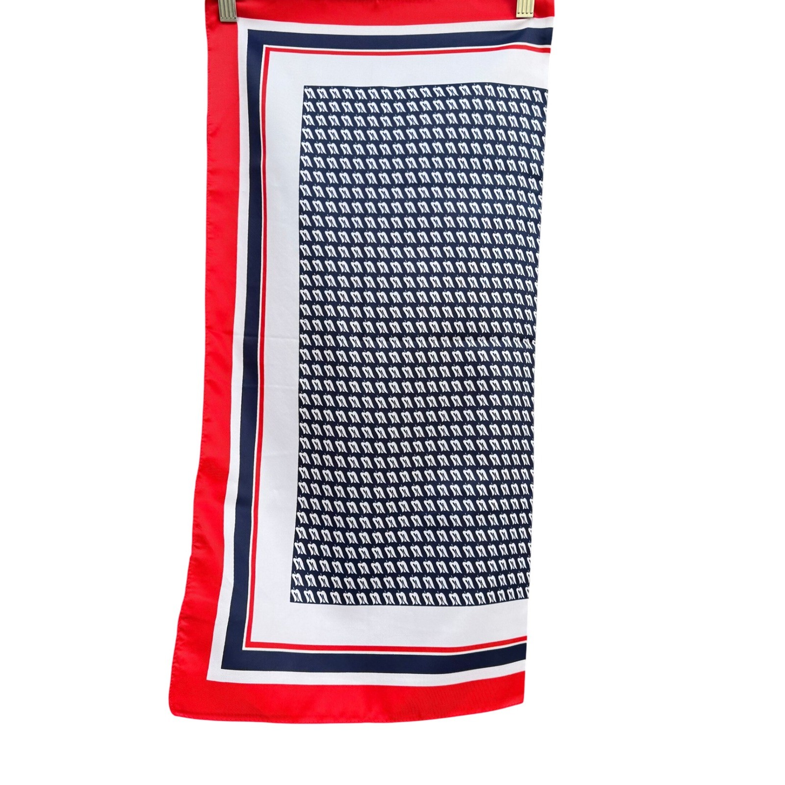 Royal Viking Line Vintage 80s Nautical Scarf Preppy Logo Print Maritime Sailor
