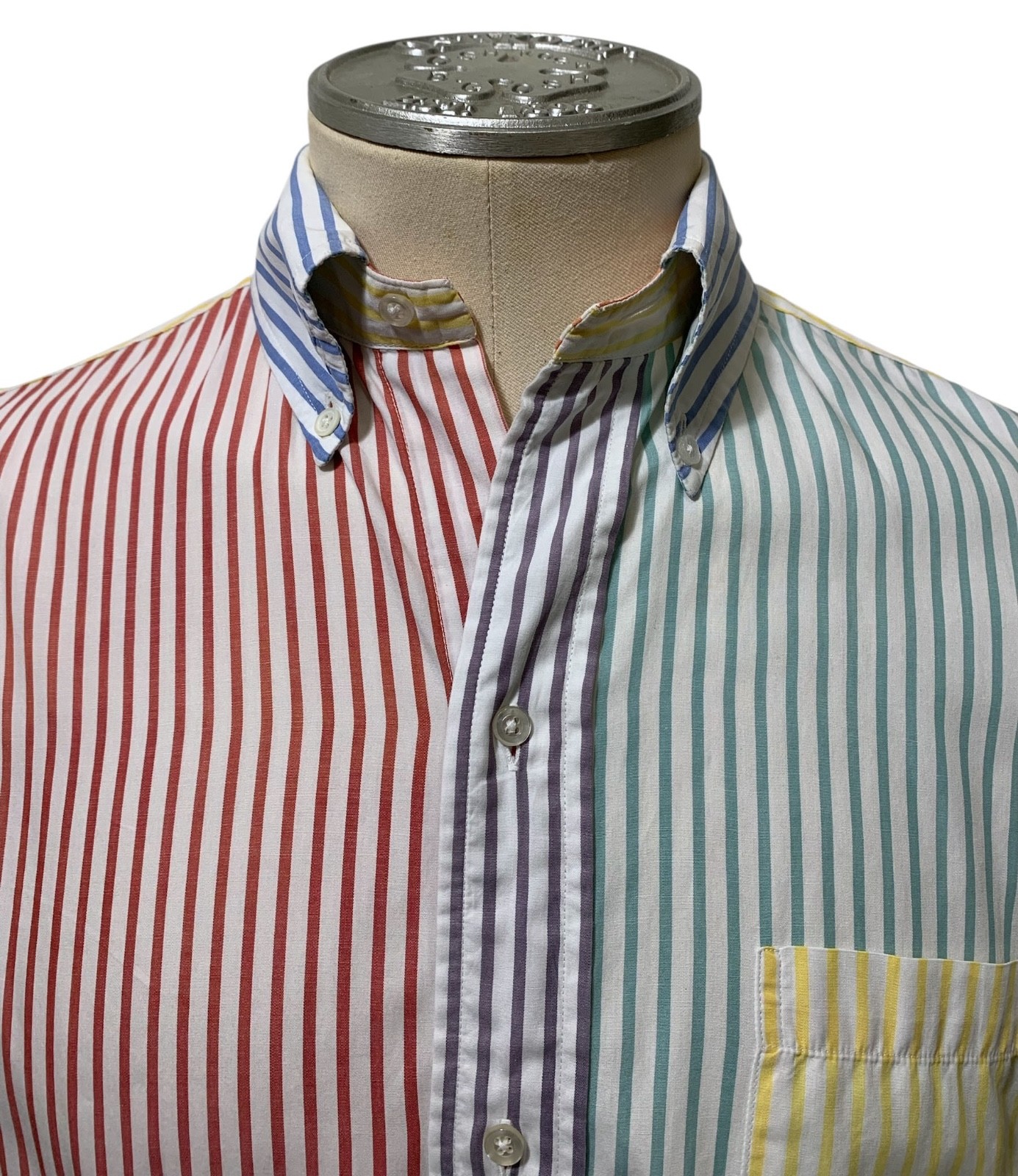 BROOKS BROTHERS Makers Vintage 80s LS Stripe “Fun Shirt” Size 15 1/2-R (M) USA