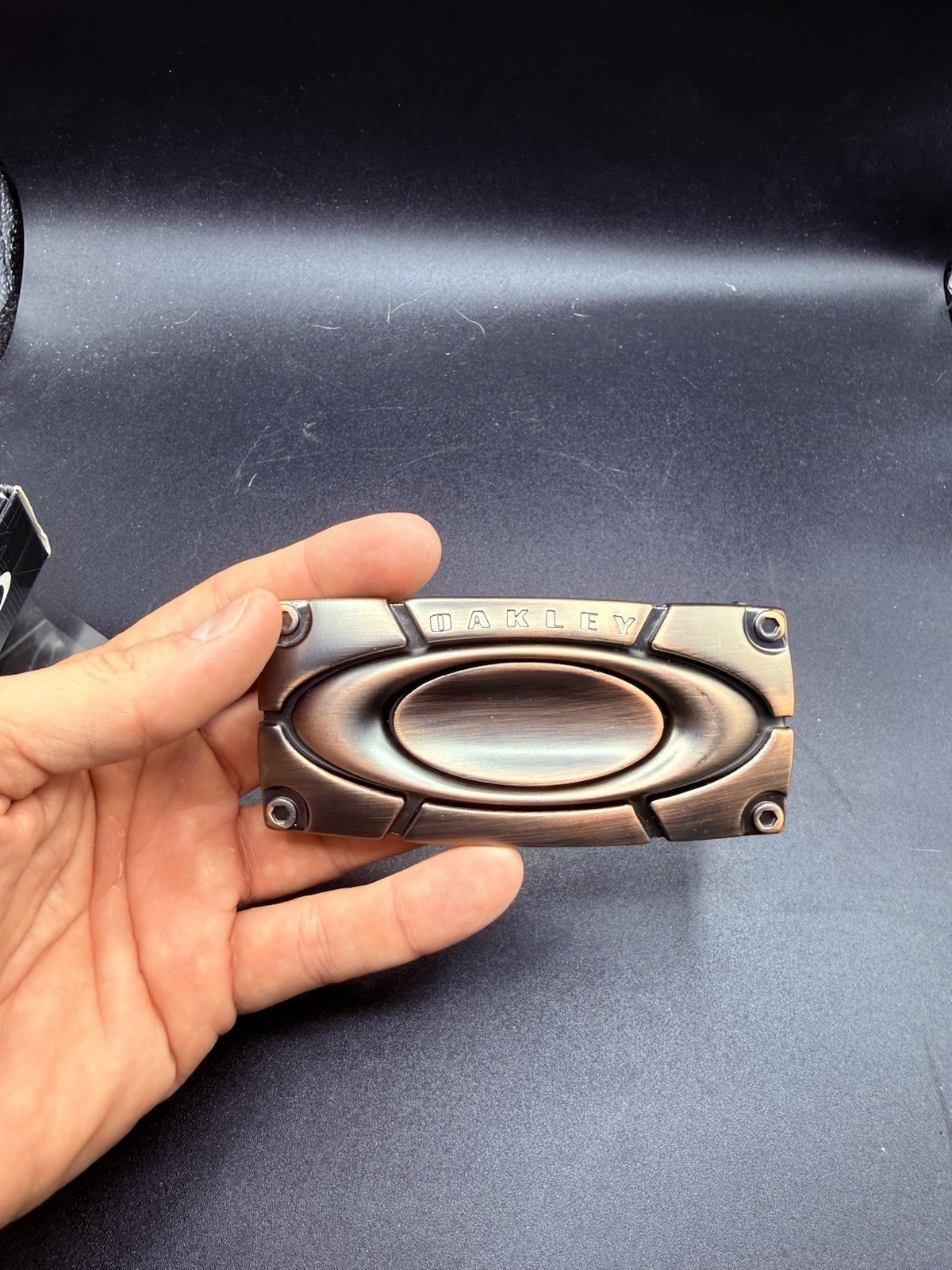 Oakley Pin High Belt Buckle Burnt Copper New