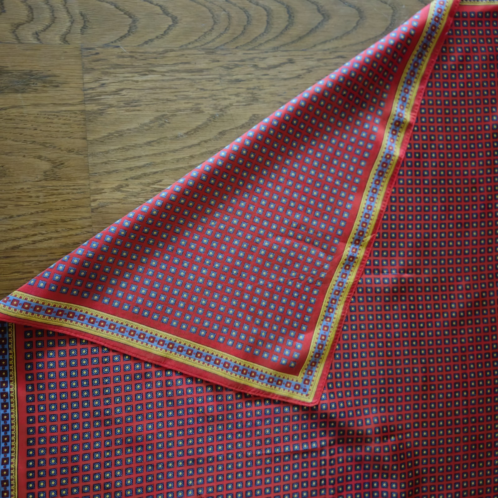 Vintage Multi-color Scarf 27 X 27 Inches