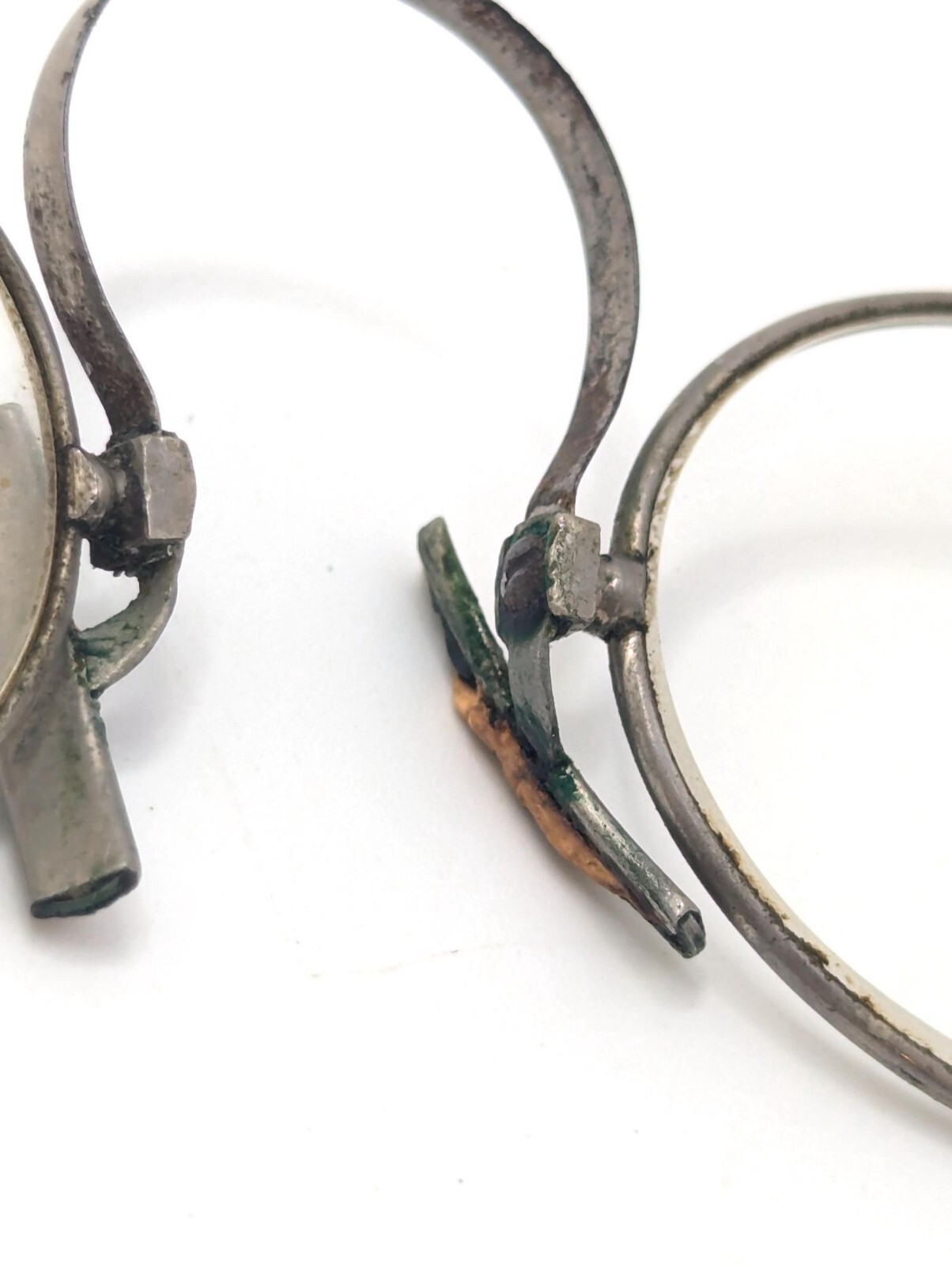Antique 1920s Pince Nez Eyeglasses Pinch Nose Glasses Spectacles Silver Tone