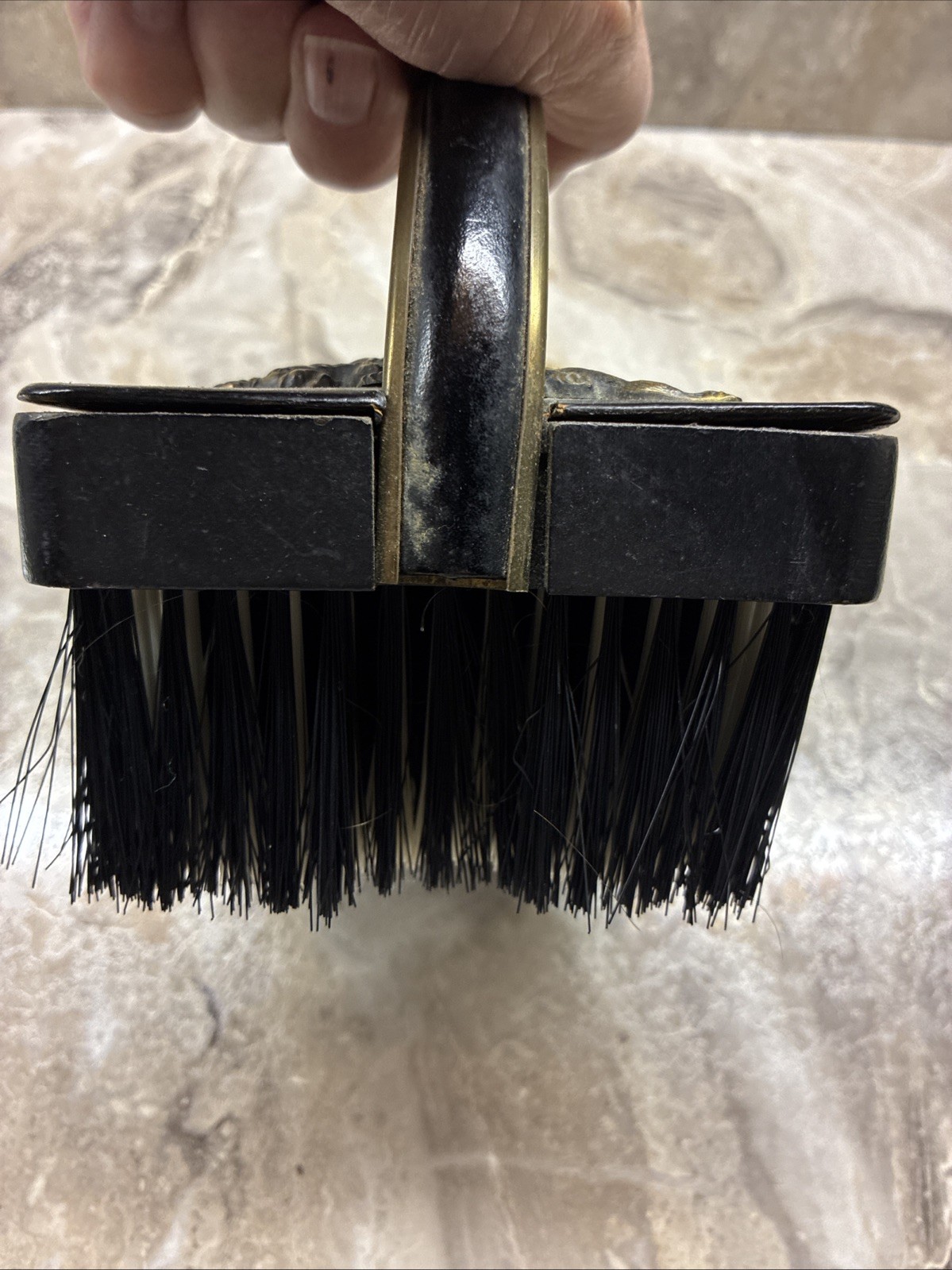 Large Vintage Military Clothing Brush With Coat of Arms