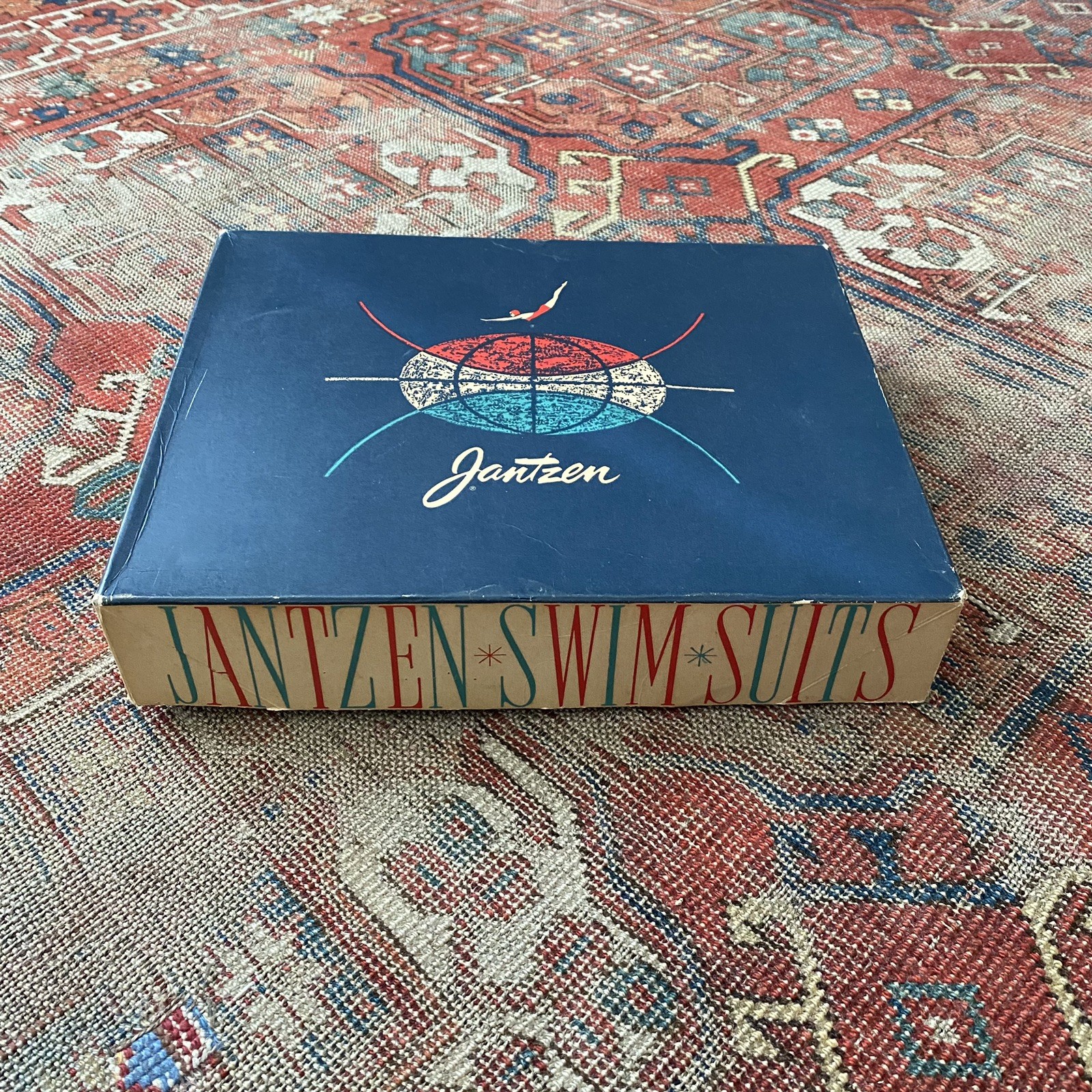 Vintage 1930s Jantzen Wool Swimsuit Bathing Suit Deco Mint Green w/Box Portland