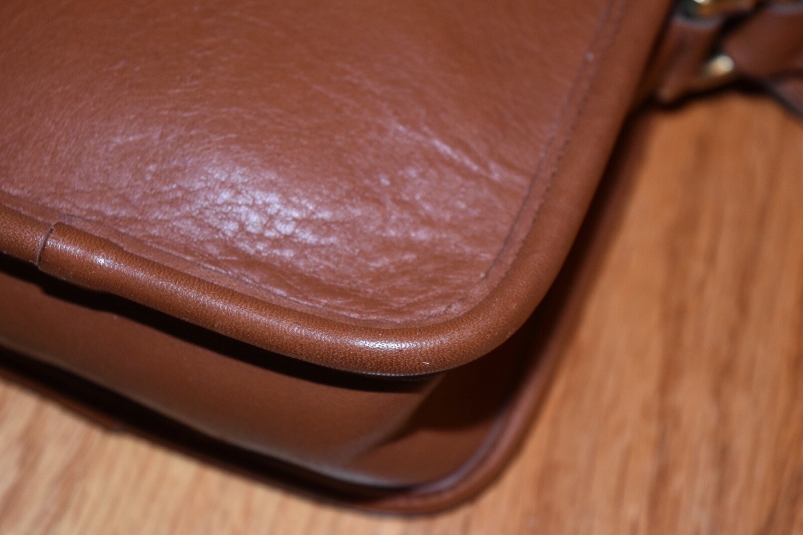 VTG Coach Kit Camera Bag Leather Crossbody Shoulder Purse British Tan Brown USA