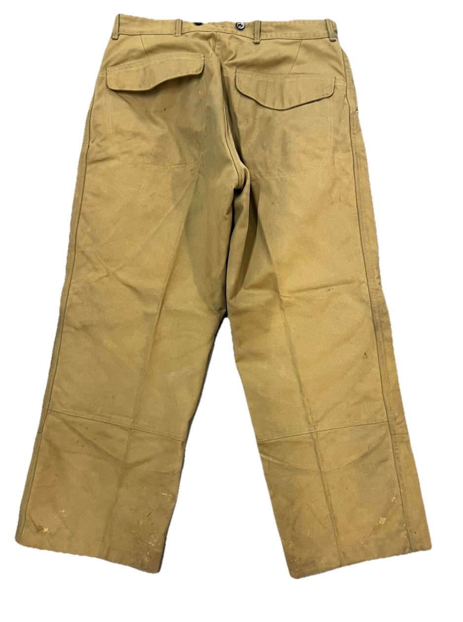 Filson 40’s / 50’s Vintage Tin Cloth Pants – Made in USA 35×28 Cropped Wide Leg