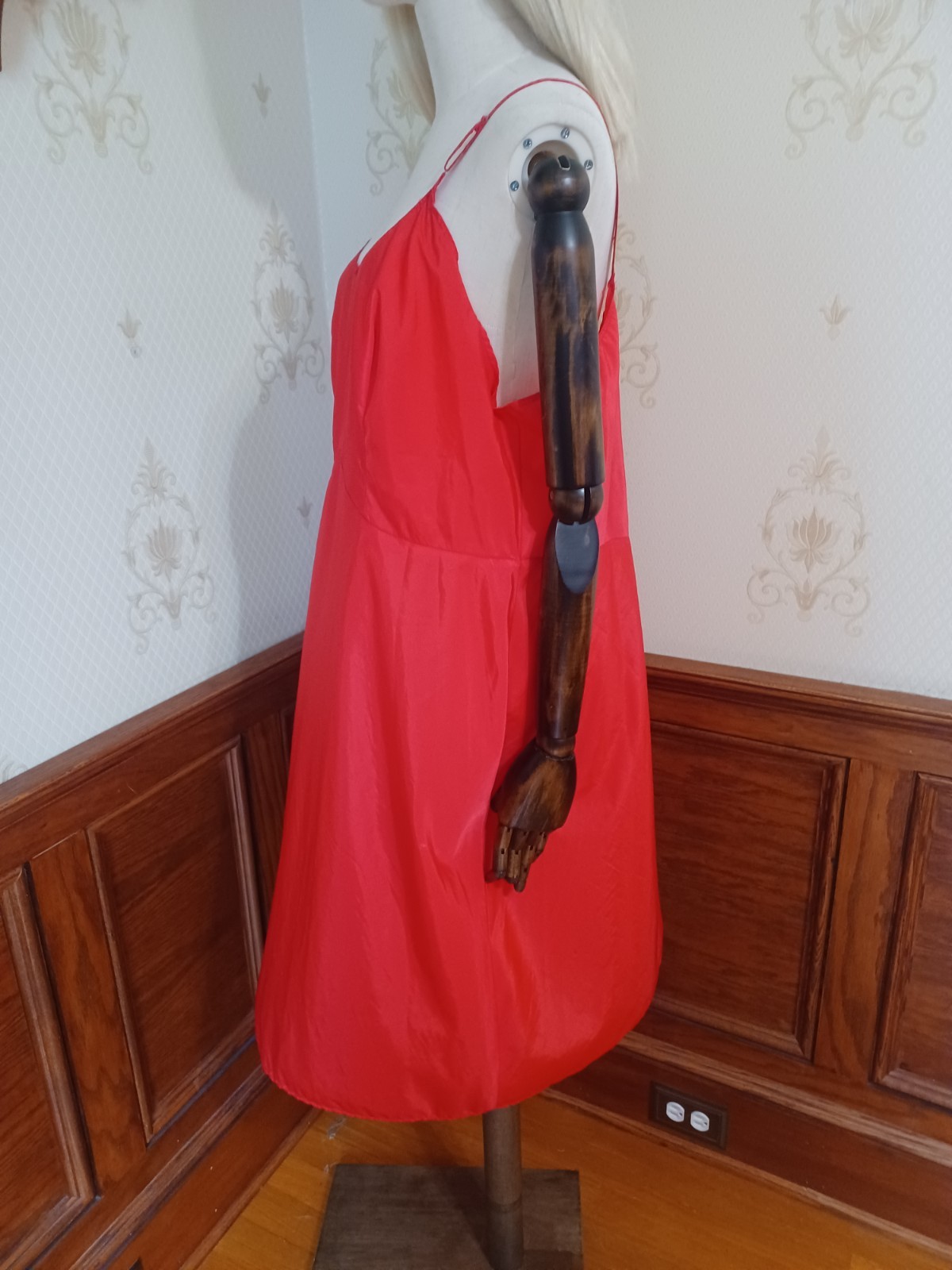Vintage 1940s/50s Mid-century Red The Snip-It Bombshell Rockabilly Slip Dress 2X