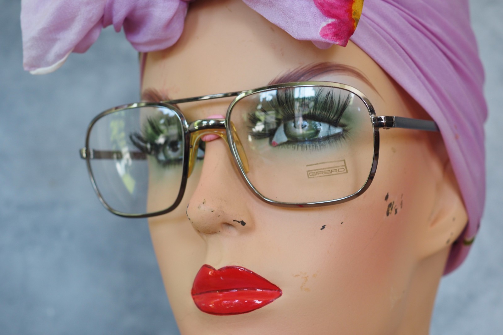 Vintage 1970s France Aviator Eyeglasses Pilot NOS Retro Nerd Preppy silver Tone