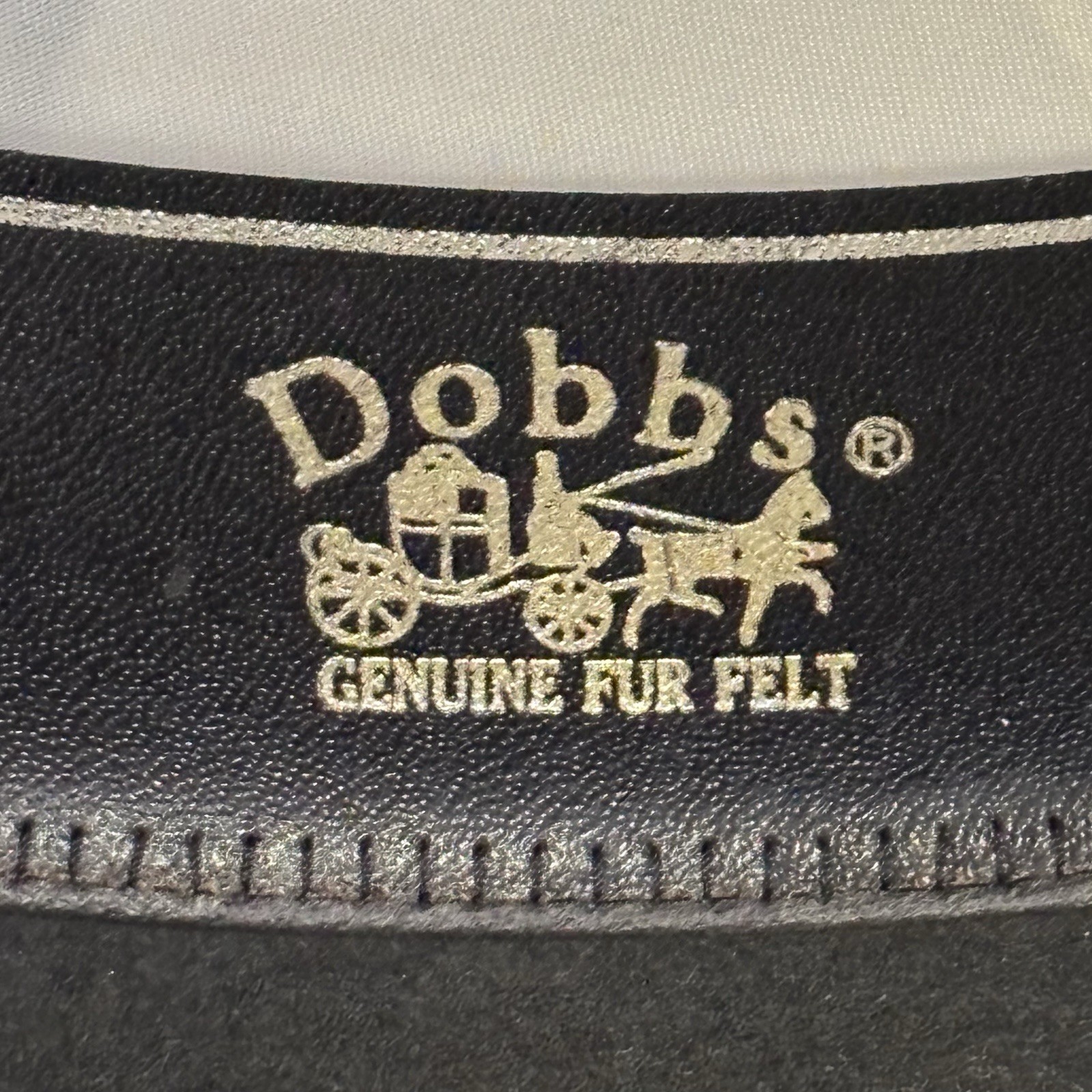 Vintage Dobbs Fifth Avenue Black Fur Felt Fedora Hat Size 7 – Genuine Feather