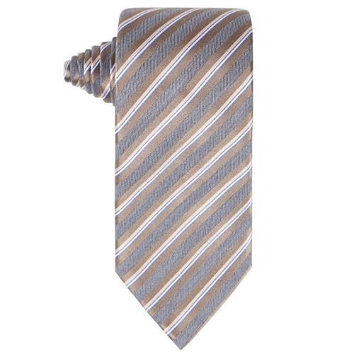 100% Silk Men’s Ties, 3.15″ Wide Neckties, Classic Plaid Strip-sage Green