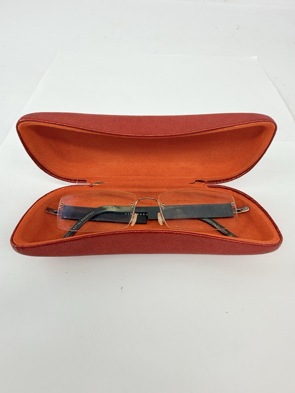 Vintage Lindberg Spirit Titanium 2210 Eyeglass Frame 145mm Col. K27 Black W/ Rx