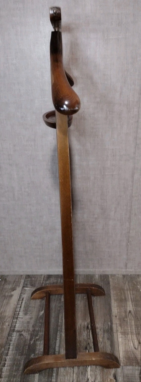 Vintage SPQR Made in Italy Wood Valet Butler Stand Brown Color 42″ Tall