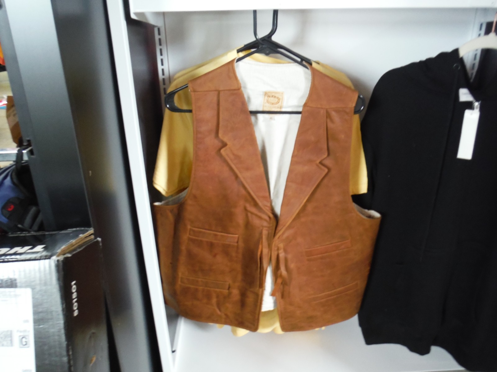 Vintage 90’s Wah Maker Yuma Arizona 🇺🇸 Leather Front Vest True West XL