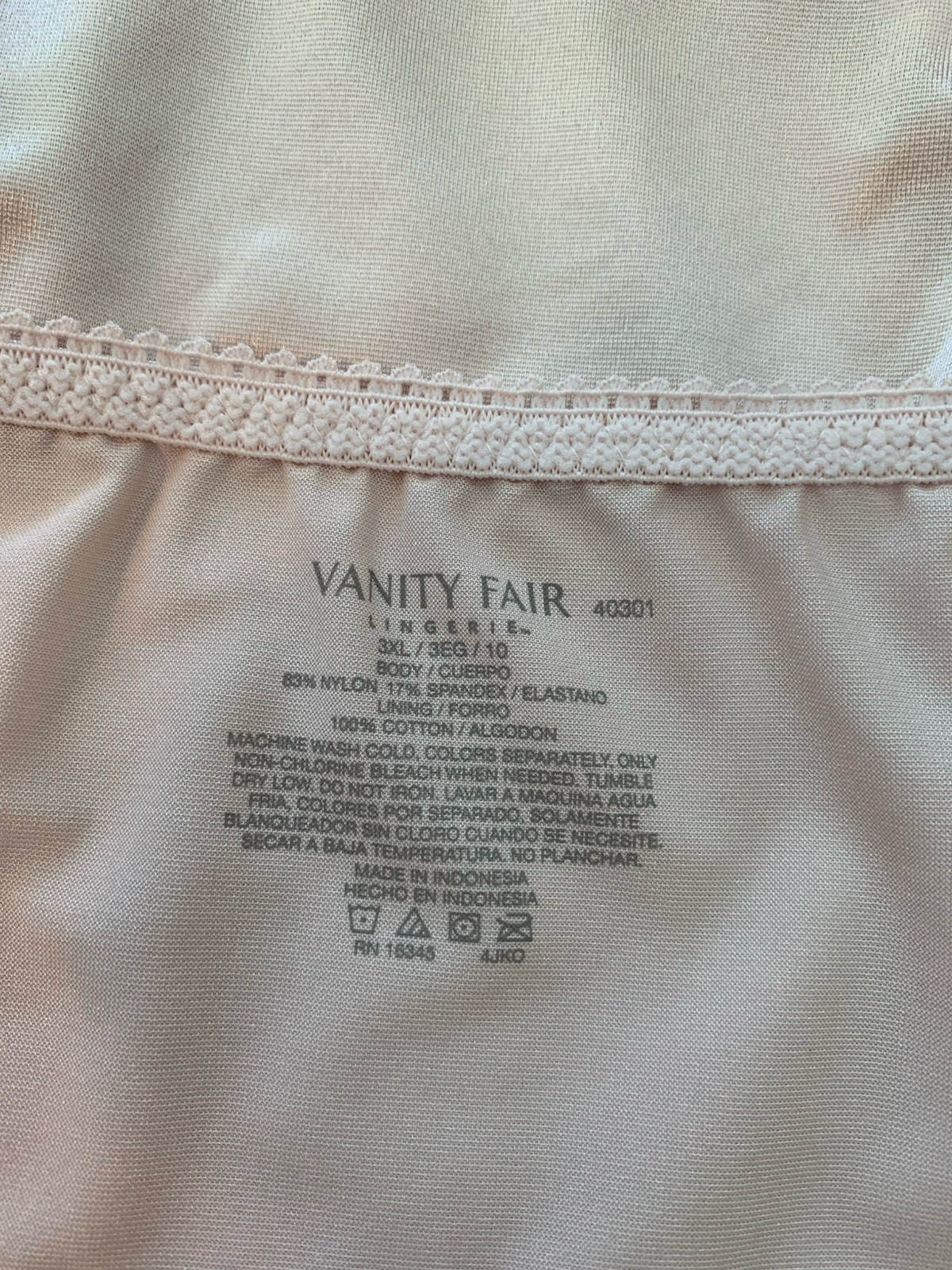 NEW Stretch Satin Girdle Panty Shaper 3X Vanity Fair Brief Panties sz 10