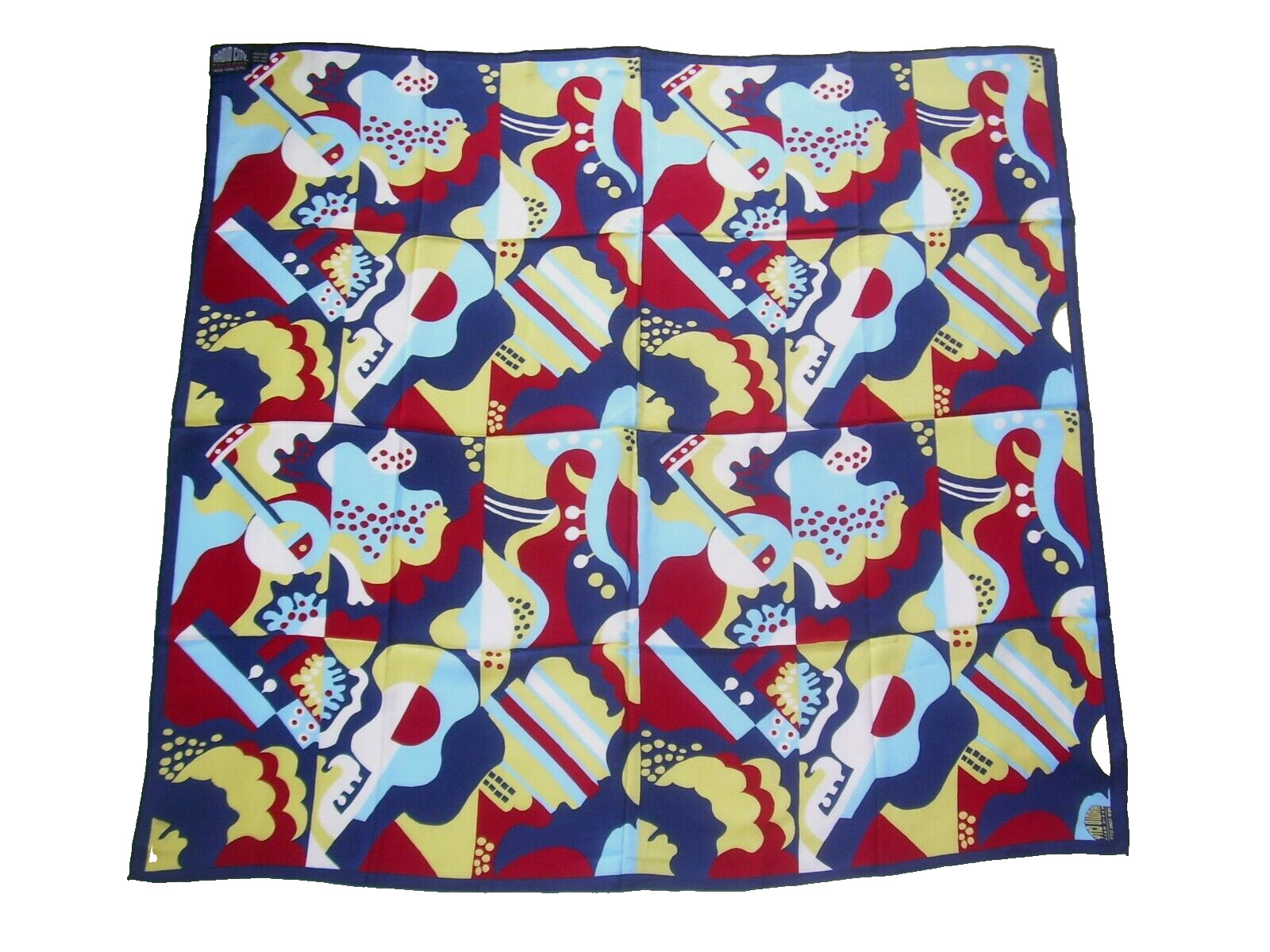 Radio City Music Hall Souvenir SILK Scarf~34″ SQ~ Art Deco~FAB