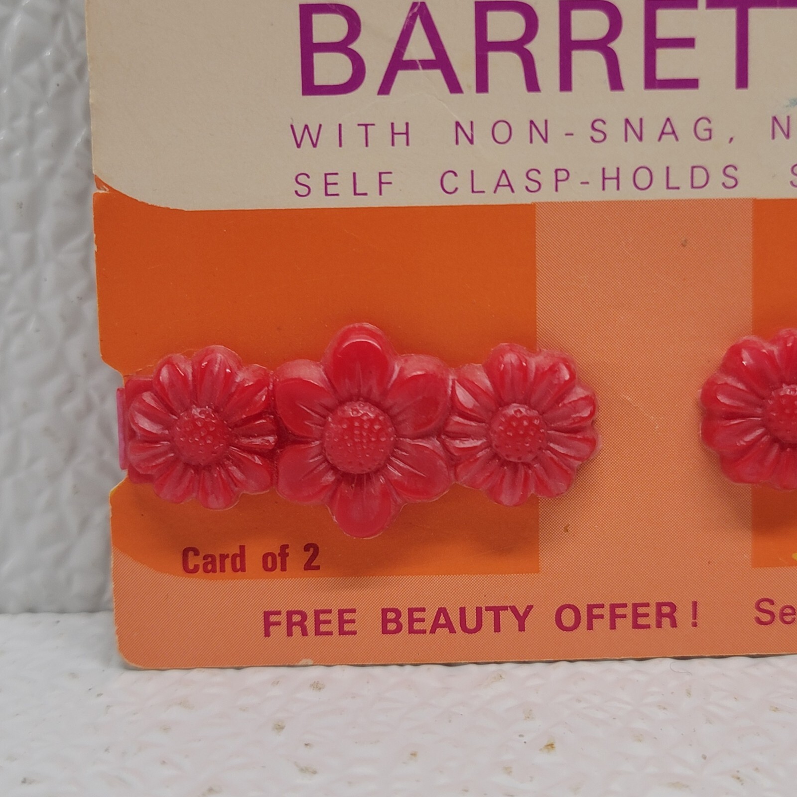 Vintage Tip – Top Little Miss Plastic Barrettes Multicolor – Original Package