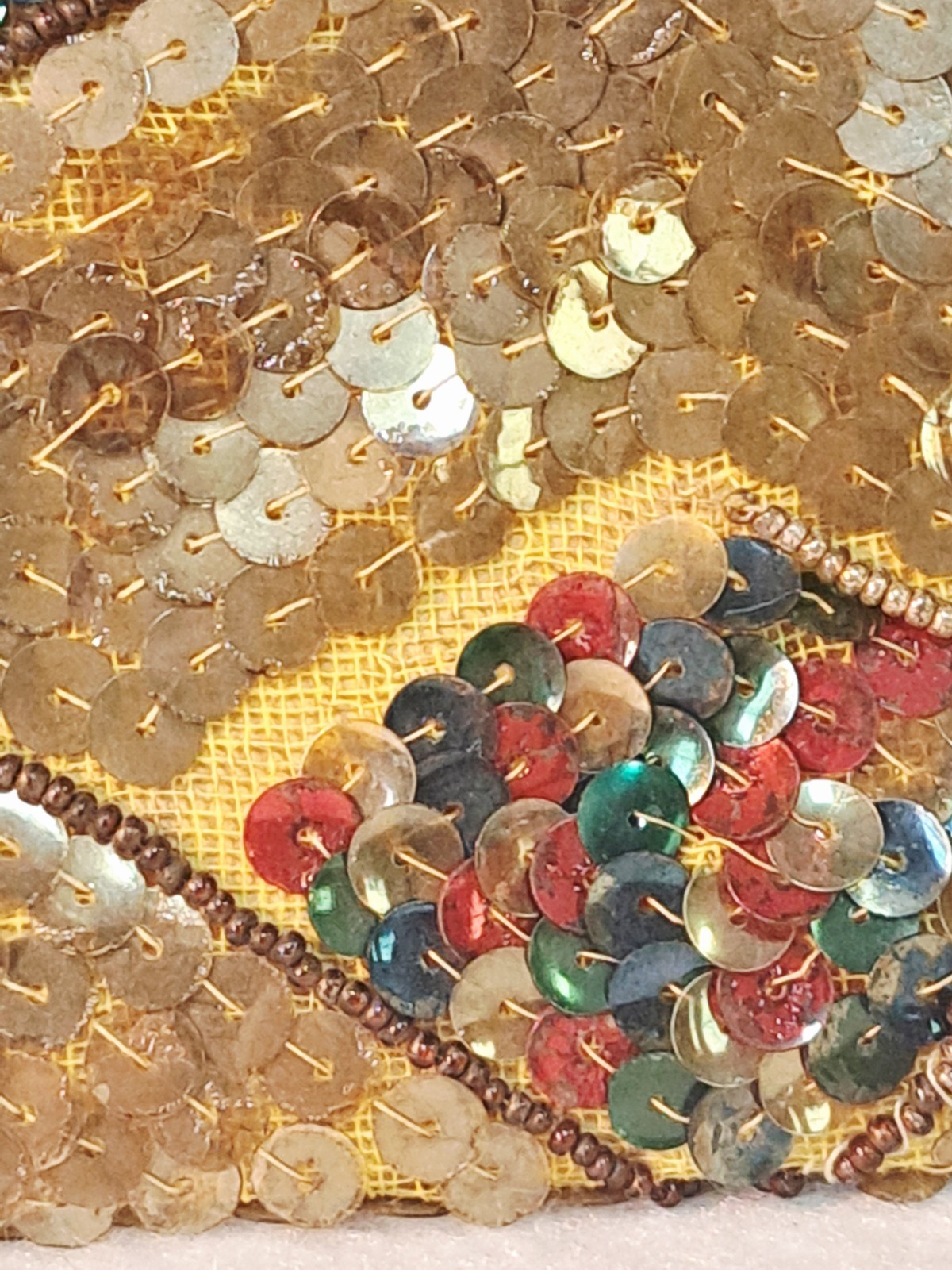 Vtg 1920s Czech Sequence & MicroBead MiniPurse & Mirror, 1950s Rhinestone Clutch