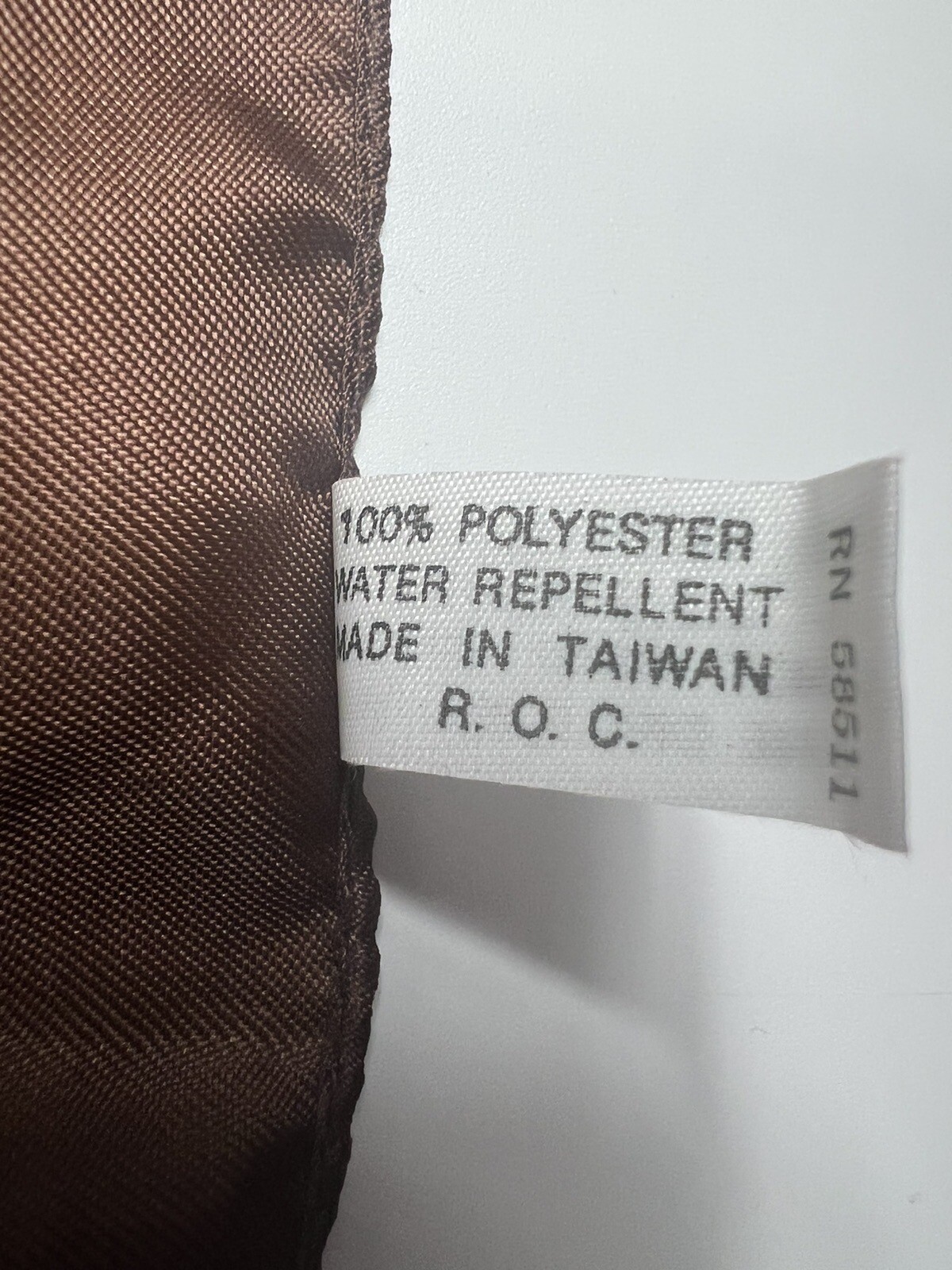 100% Nylon Scarf R.O.C Brown Water Repellent Retro Geometric 60’s 70’s